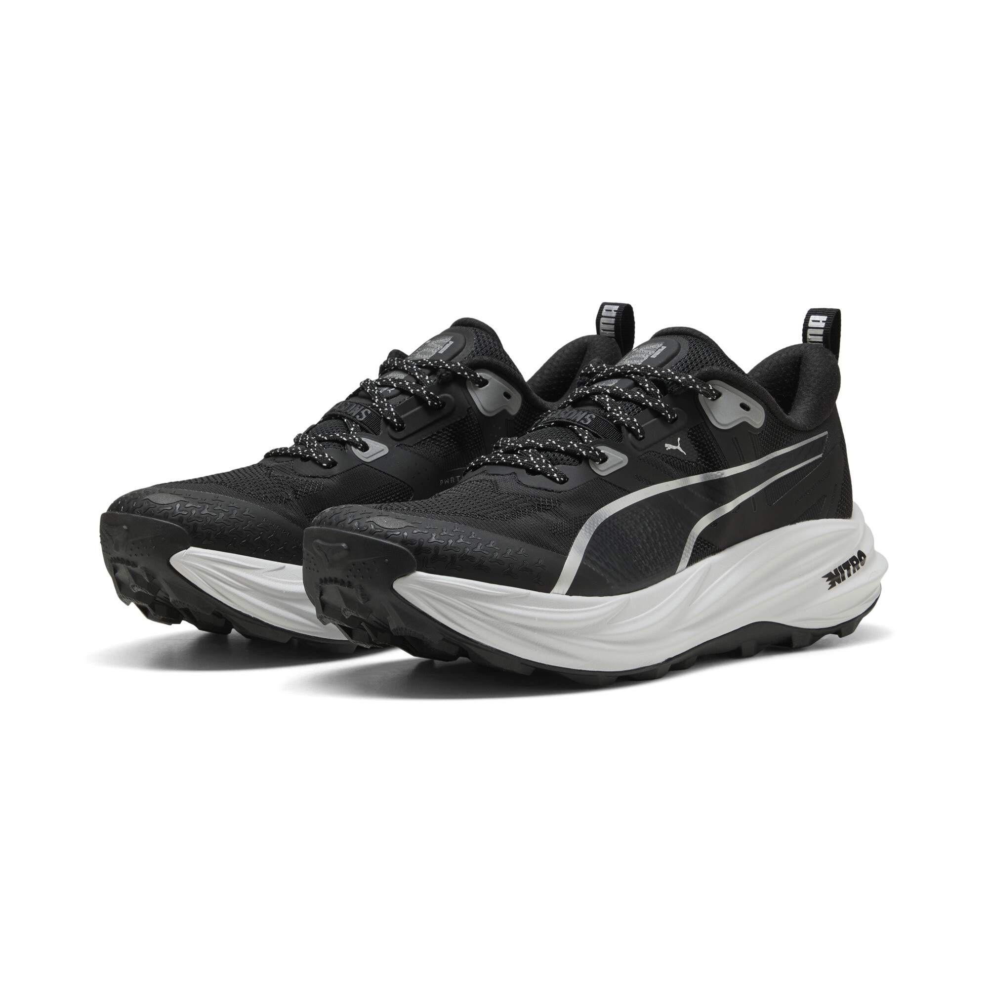 PUMA Voyage NITROâ¢ 4 hardloopschoenen voor Heren, Zwart/Zilver, Maat 44,5 thumbnail 6