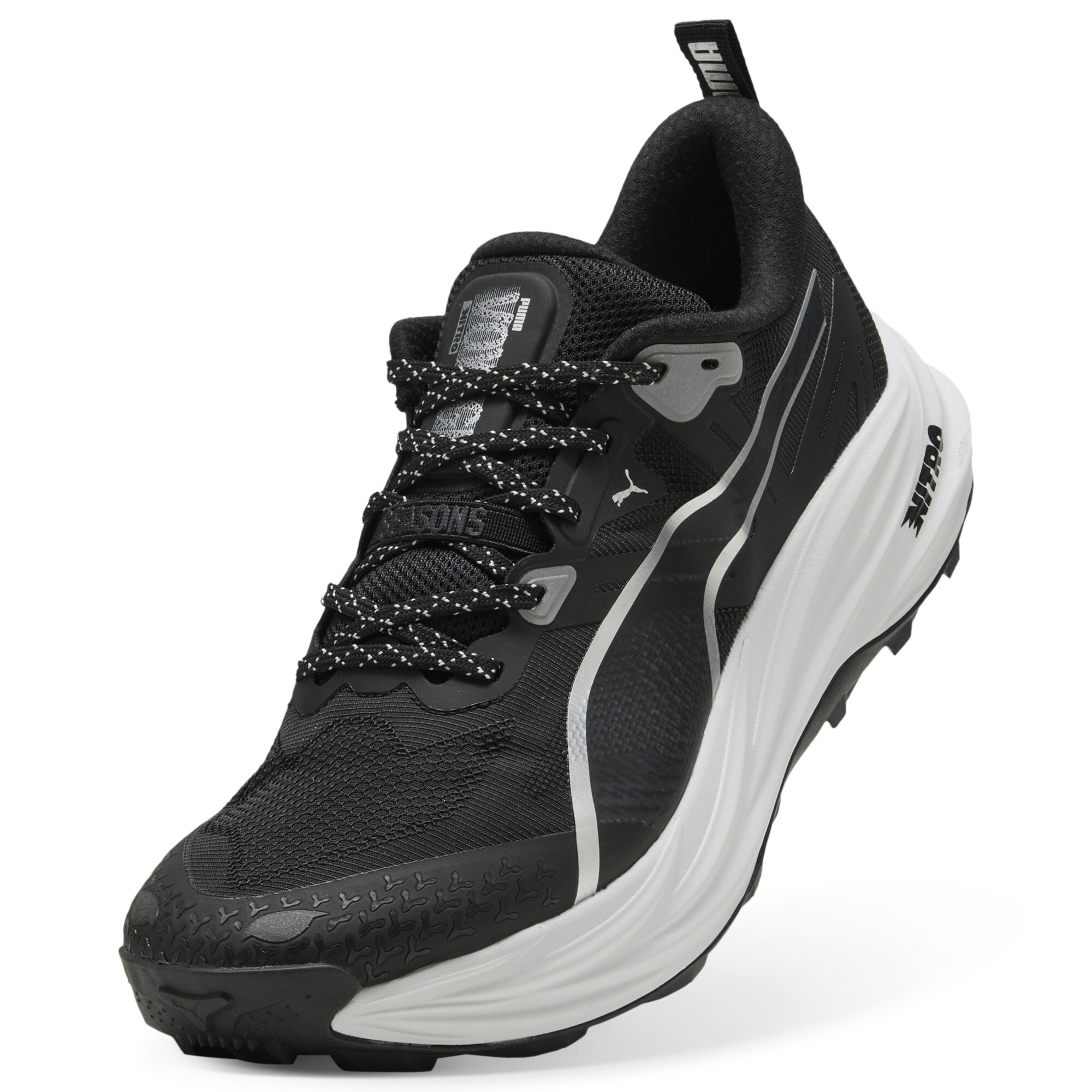 PUMA Voyage NITROâ¢ 4 hardloopschoenen voor Heren, Zwart/Zilver, Maat 44,5 thumbnail 2