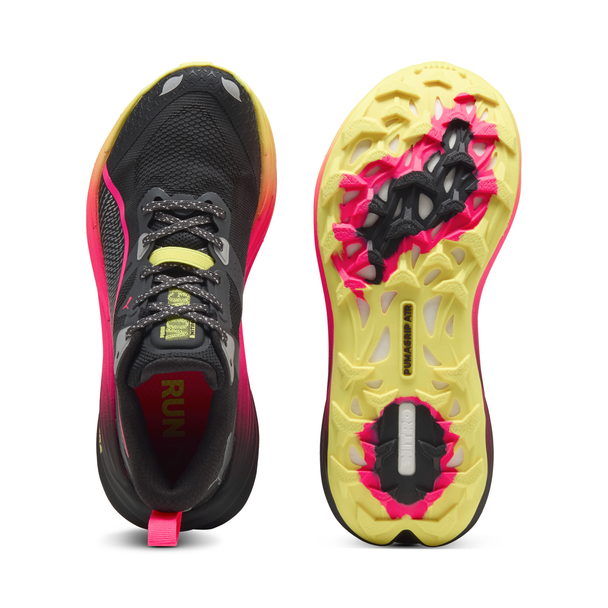 PUMA Voyage NITROâ¢ 4 hardloopschoenen voor Dames, Roze/Zwart, Maat 36 thumbnail 4