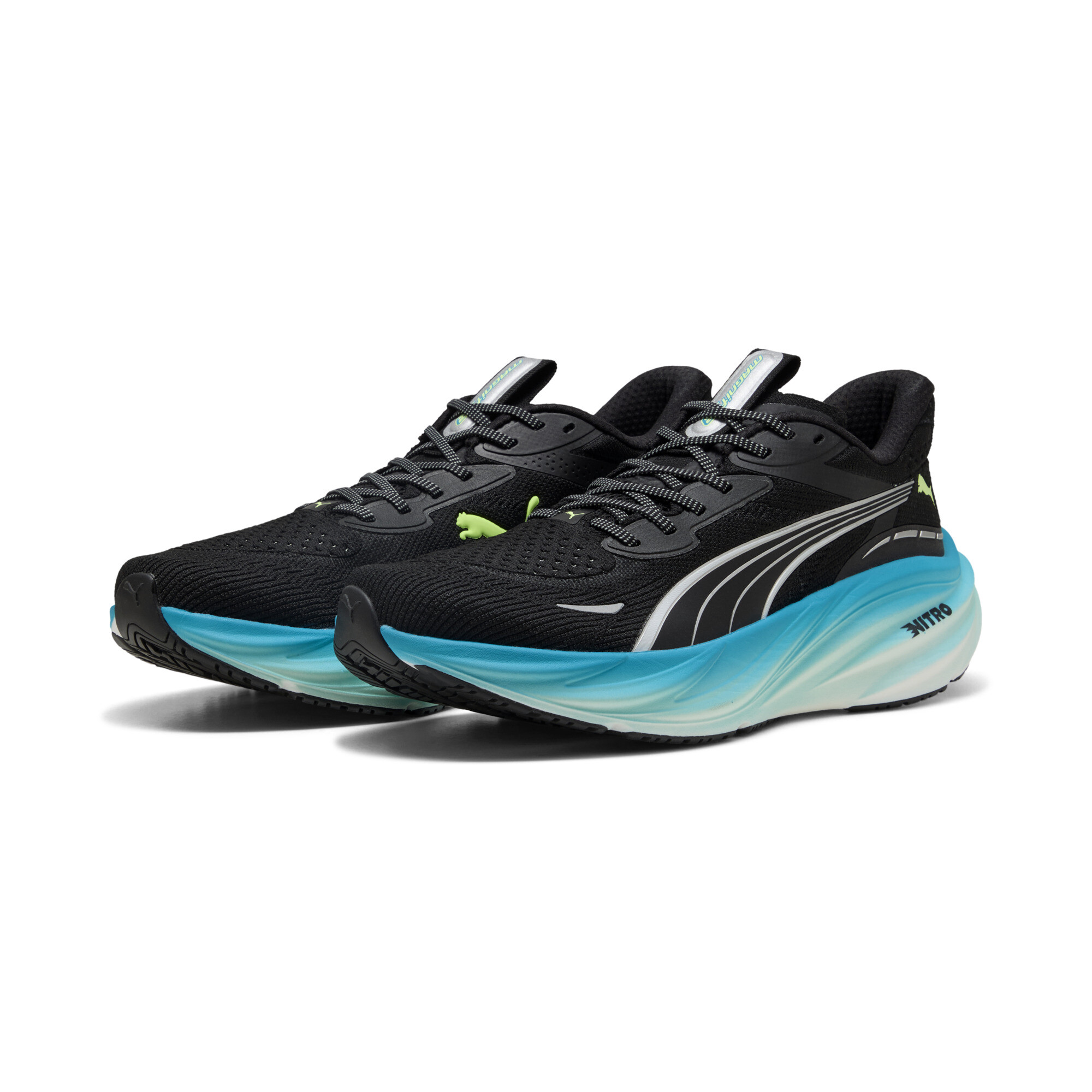 PUMA Magnify NITROâ¢ 3 hardloopschoenen voor Heren, Blauw/Zwart, Maat 41 thumbnail 6