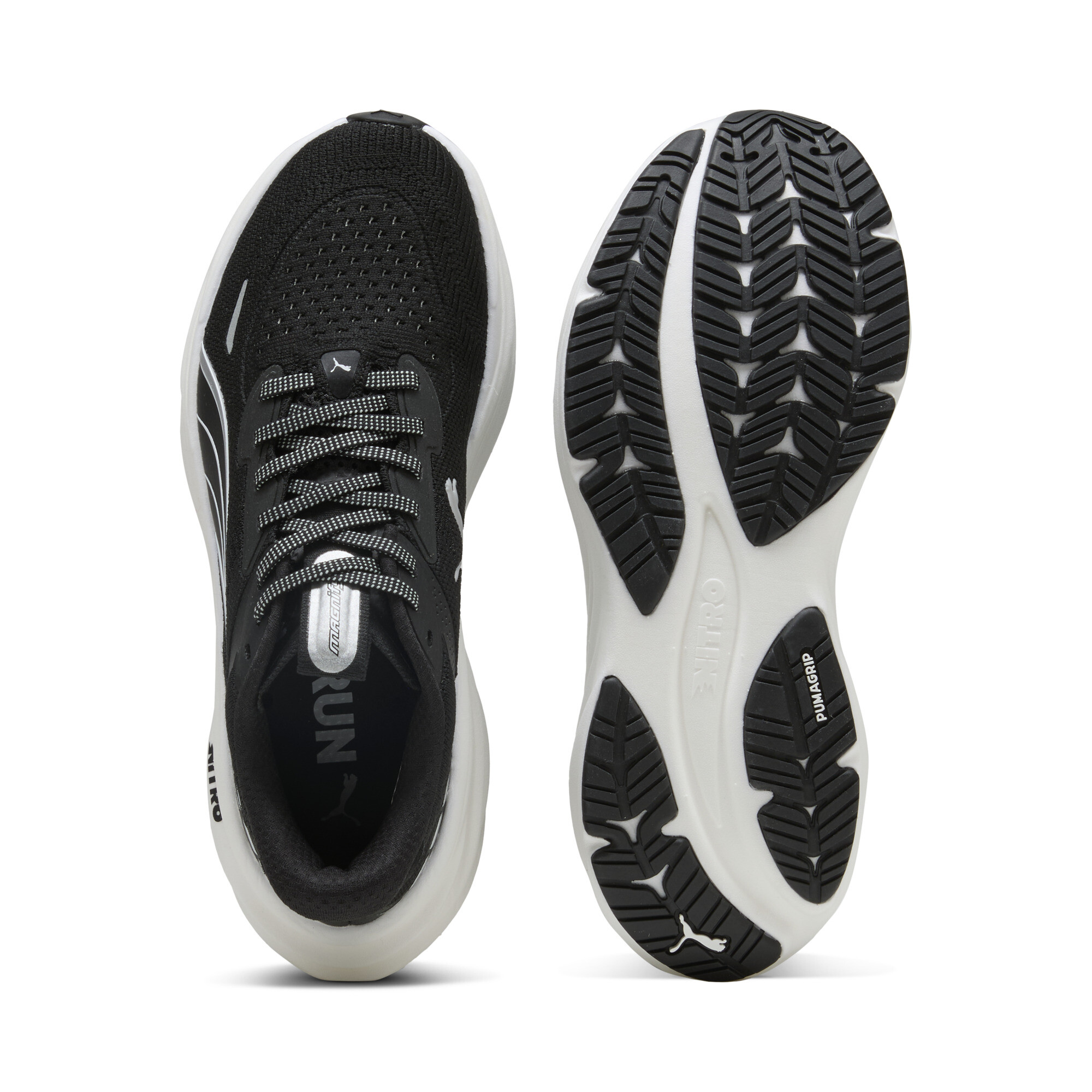 PUMA Magnify NITROâ¢ 3 hardloopschoenen voor Dames, Zwart/Wit, Maat 40,5 thumbnail 4