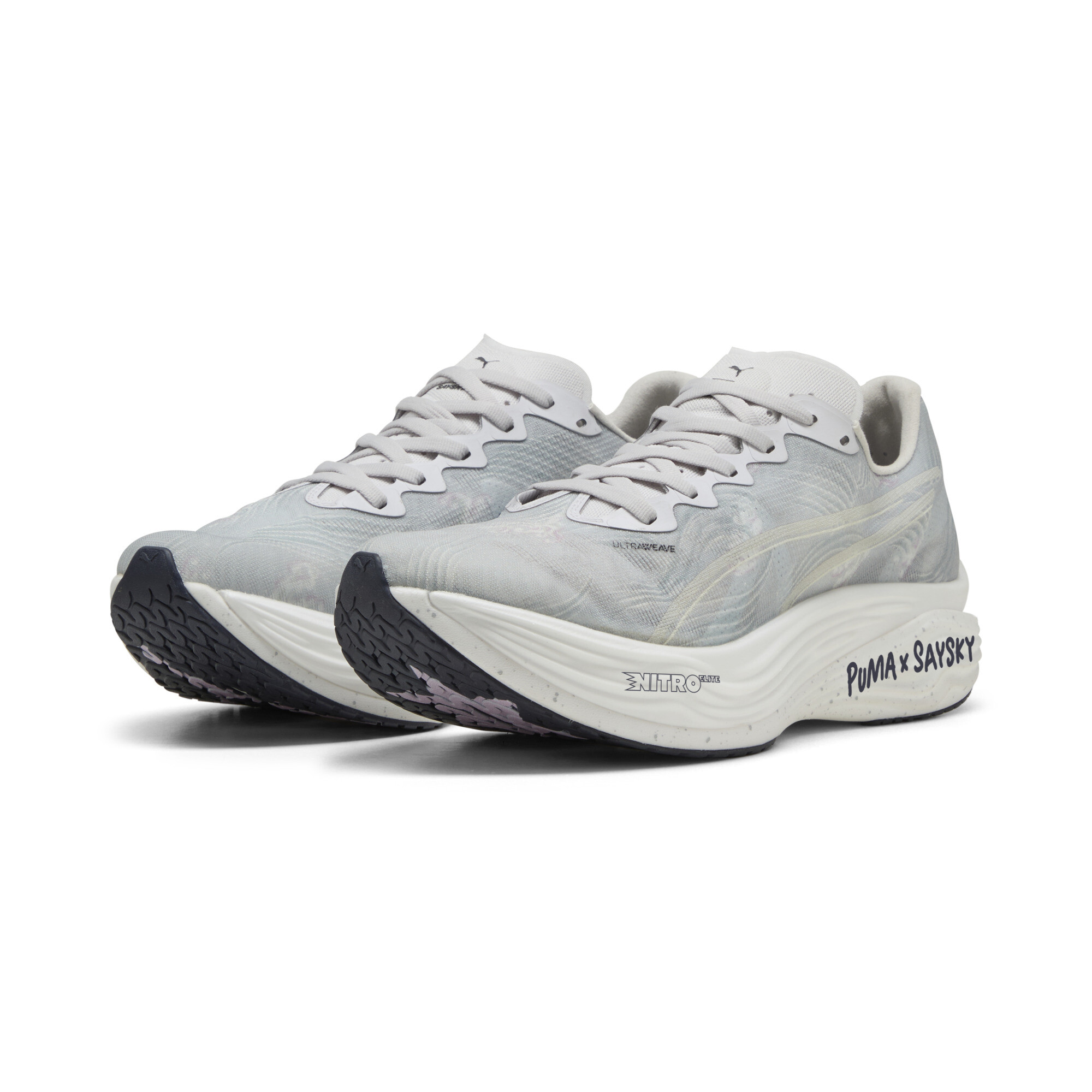 Puma x SAYSKY Deviate NITRO™ Elite 3 Laufschuhe Herren | Cool Light Gray/New Navy | Größe: 41