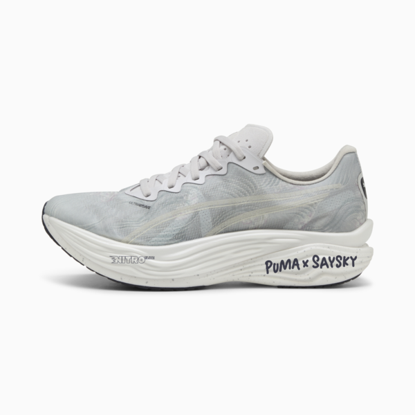 Tenis running Deviate NITRO Elite 3 PUMA x SAYSKY para hombre, Cool Light Gray-New Navy, large-MEX