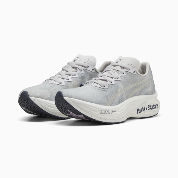 PUMA x SAYSKY Deviate NITRO™ Elite 3 Running Shoes Women, Cool Light Gray-New Navy, large-MEX