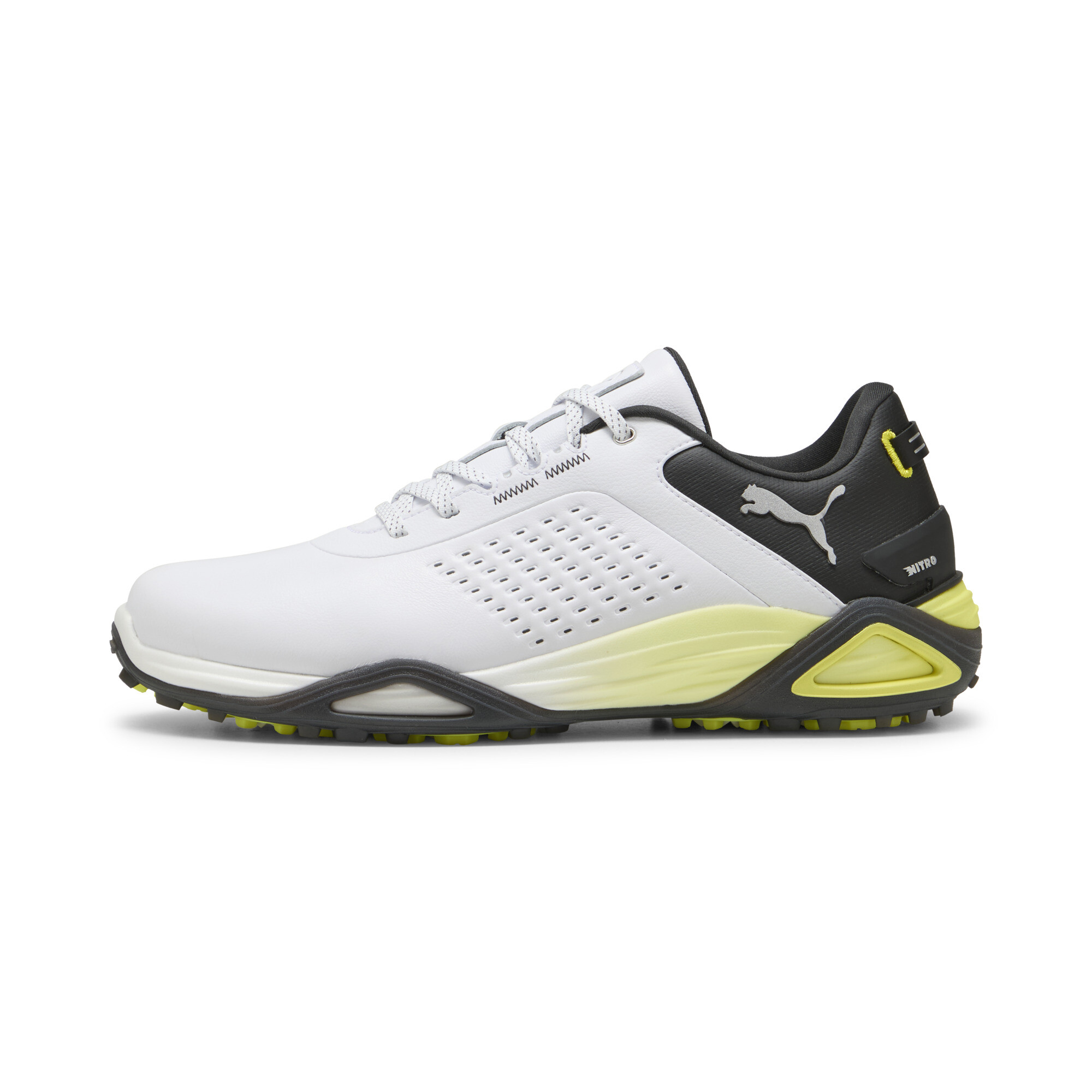 Puma Shadowcat NITRO™ Golfschuhe aus Leder Herren | Mit Plain | White/Black | Größe: 42.5