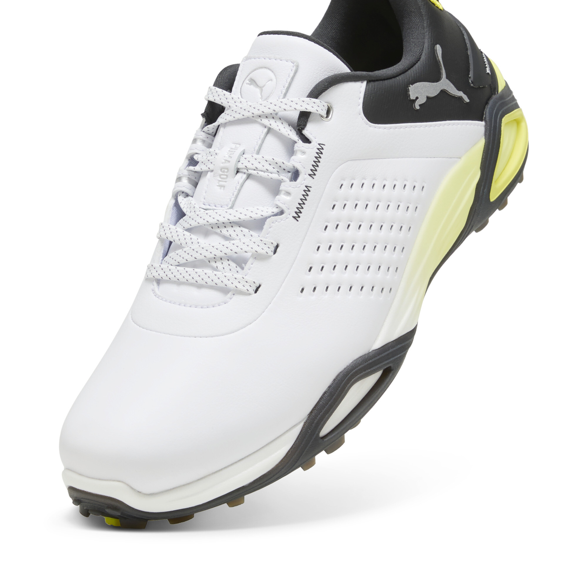 PUMA Shadowcat NITRO™ leren golfschoenen voor Heren, Wit/Zwart