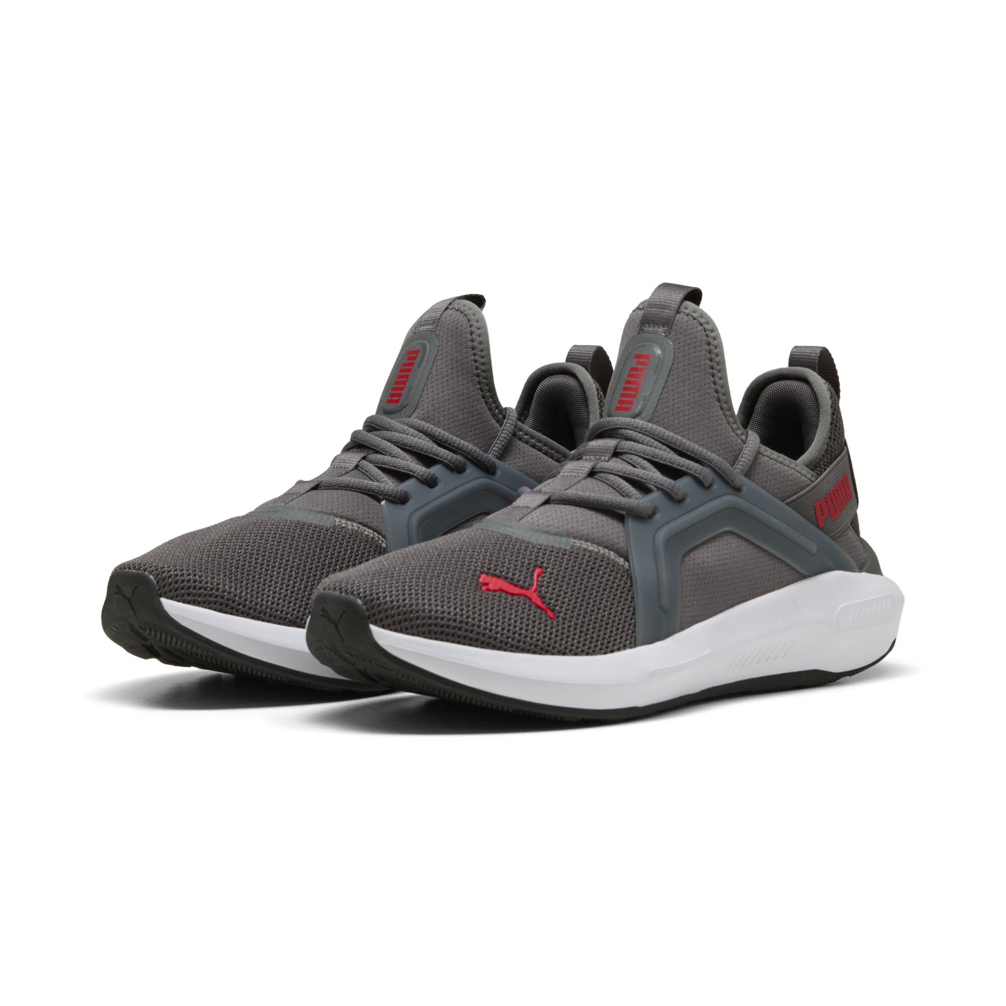 PUMA Softride Enzo 5 hardloopschoenen, Grijs/Rood/Wit, Maat 40,5 thumbnail 6