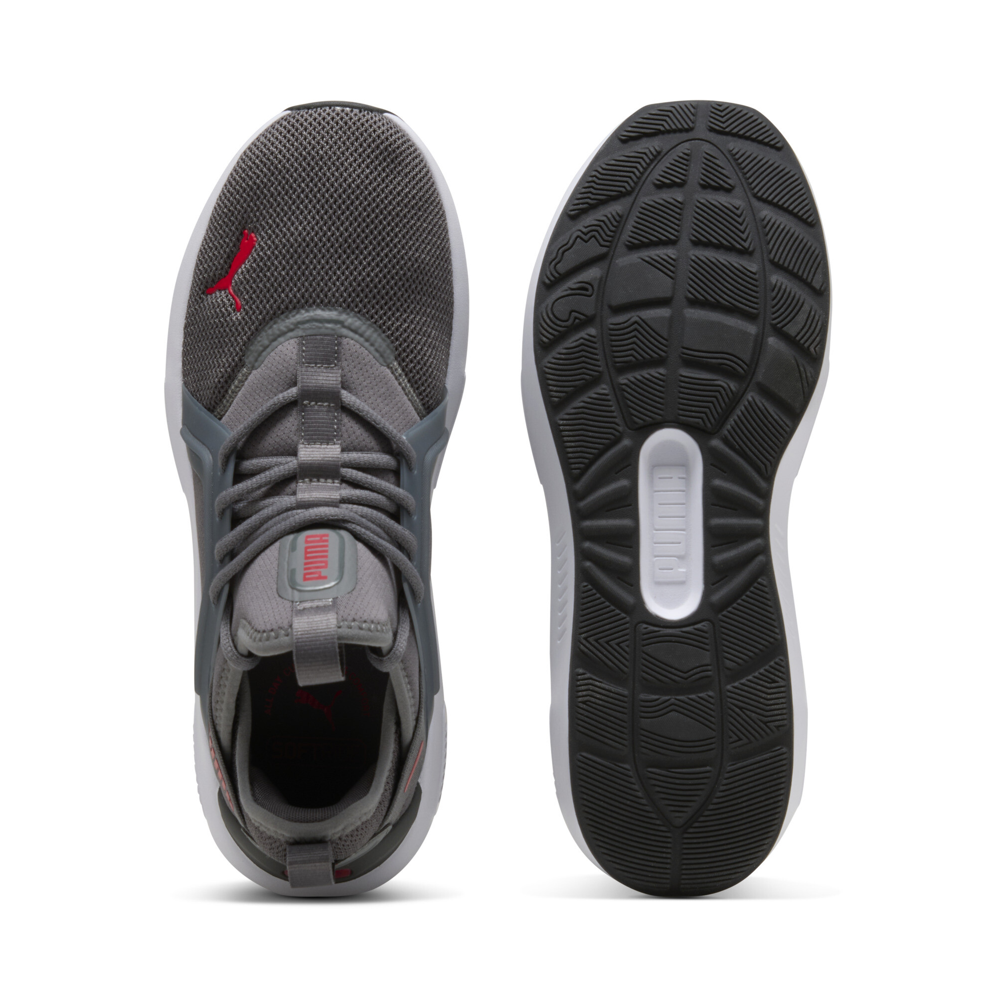 PUMA Softride Enzo 5 hardloopschoenen, Grijs/Rood/Wit, Maat 40,5 thumbnail 4