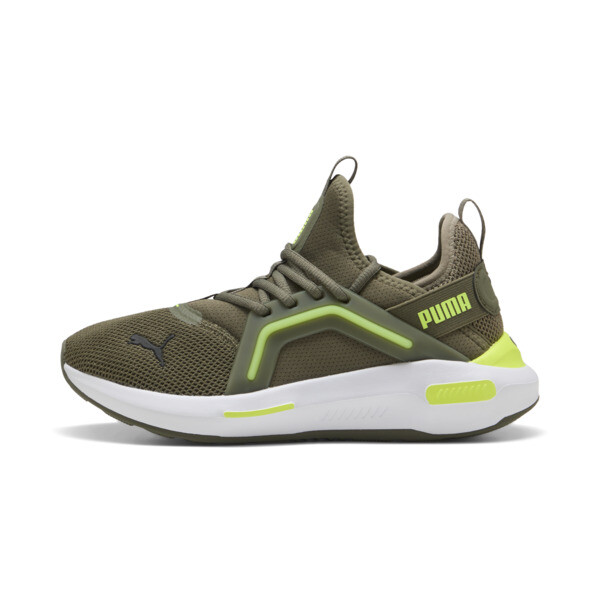Puma Softride Enzo 5 Men's Running Shoes In Loden Green-yellow Alert