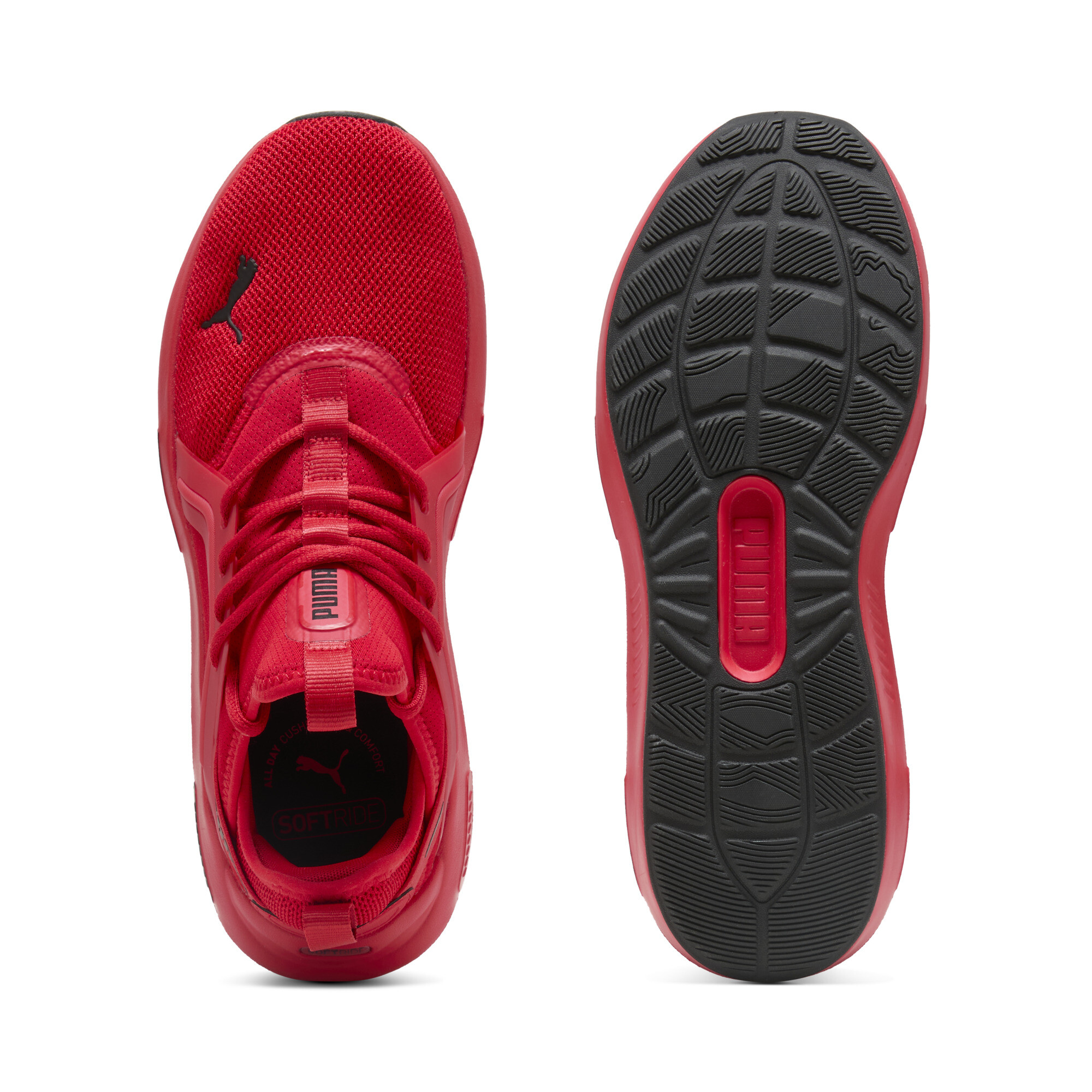 PUMA Softride Enzo 5 hardloopschoenen, Zwart/Rood, Maat 38,5 thumbnail 4