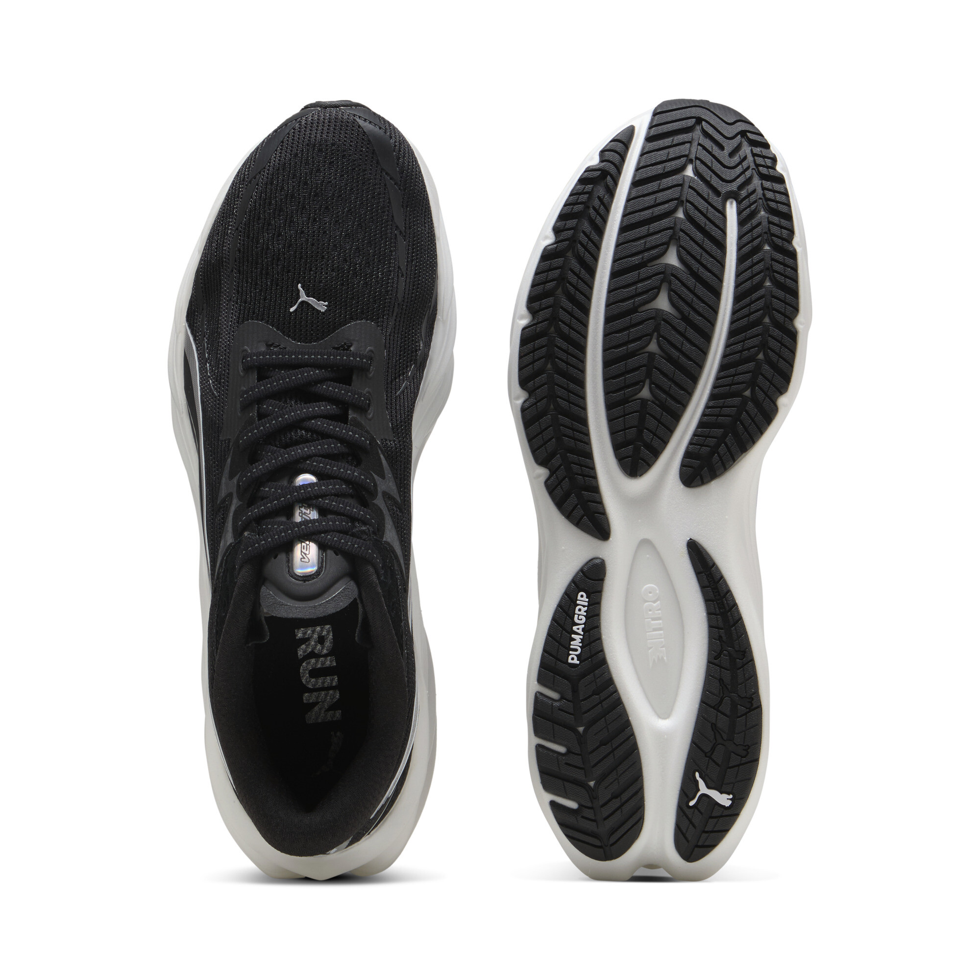 PUMA Velocity NITROâ¢ 4 hardloopschoenen voor Heren, Zwart/Zilver, Maat 44,5 thumbnail 4