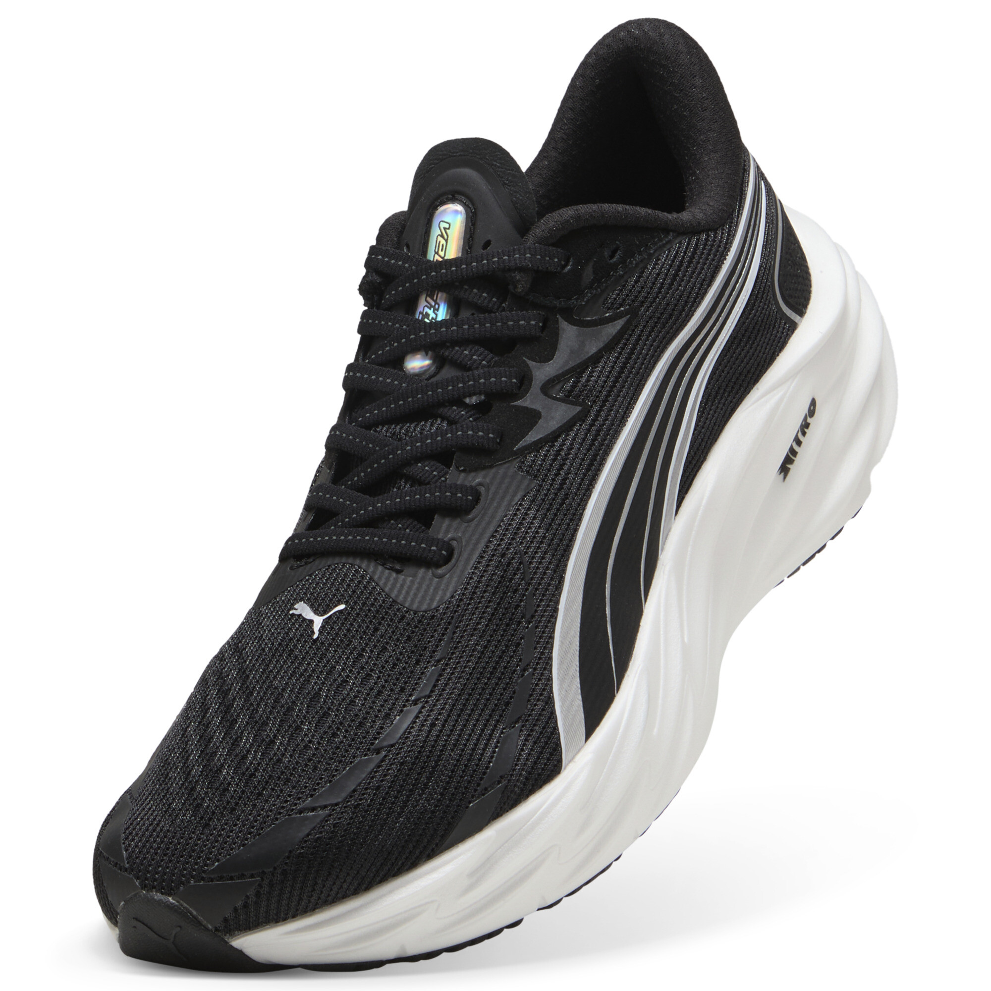 PUMA Velocity NITROâ¢ 4 hardloopschoenen voor Heren, Zwart/Zilver, Maat 44,5 thumbnail 2