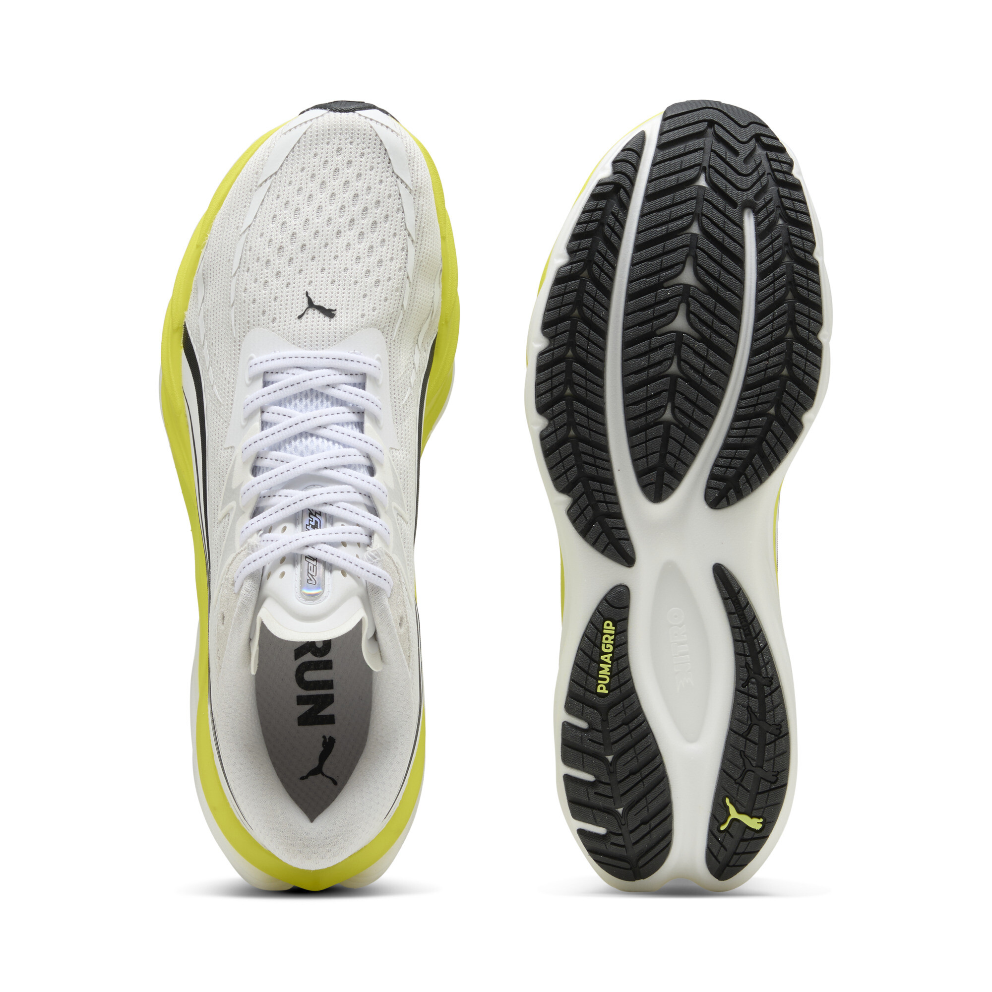 PUMA Velocity NITRO™ 4 hardloopschoenen voor Heren, Groen/Wit, Maat 39 thumbnail 4