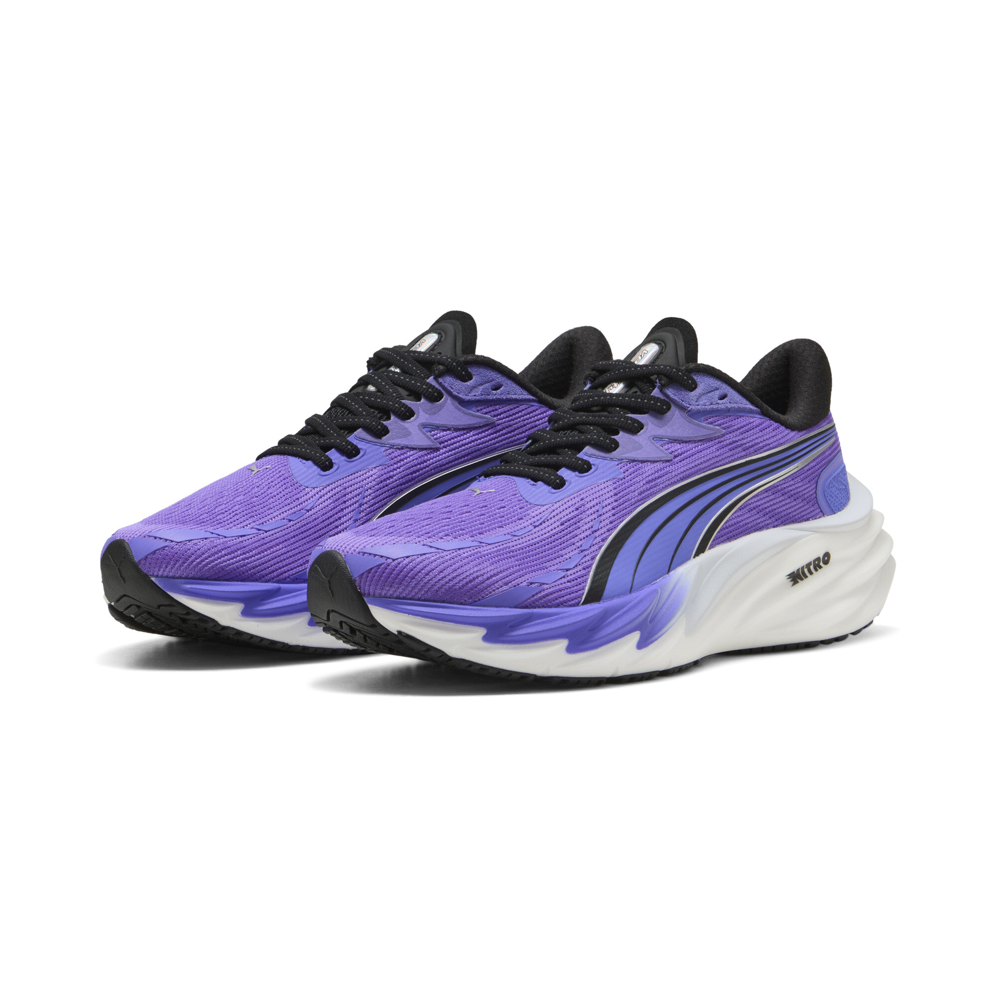 PUMA Women's Dark Amethyst/Black Velocity Nitro 4 Running Shoes - Size 6.5