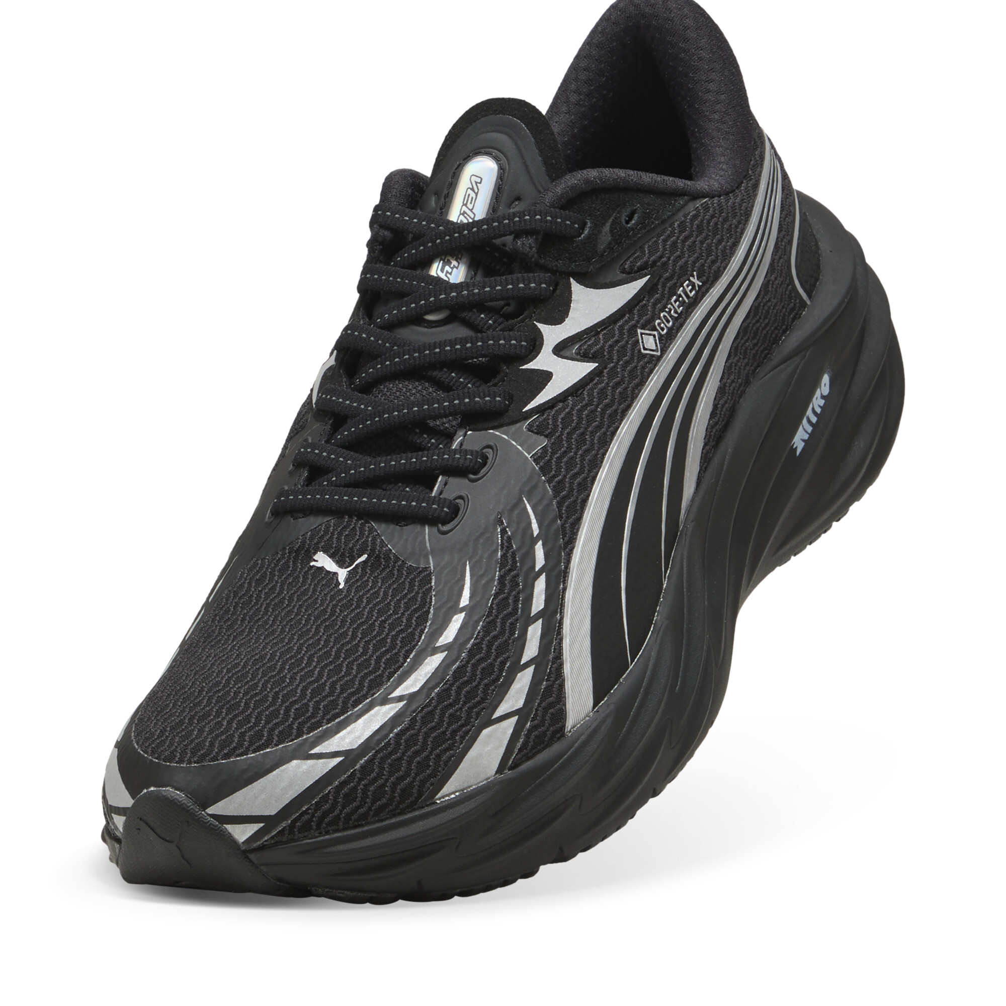 PUMA Velocity NITROâ¢ 4 GTX voor Heren, Zwart/Zilver, Maat 42 thumbnail 2