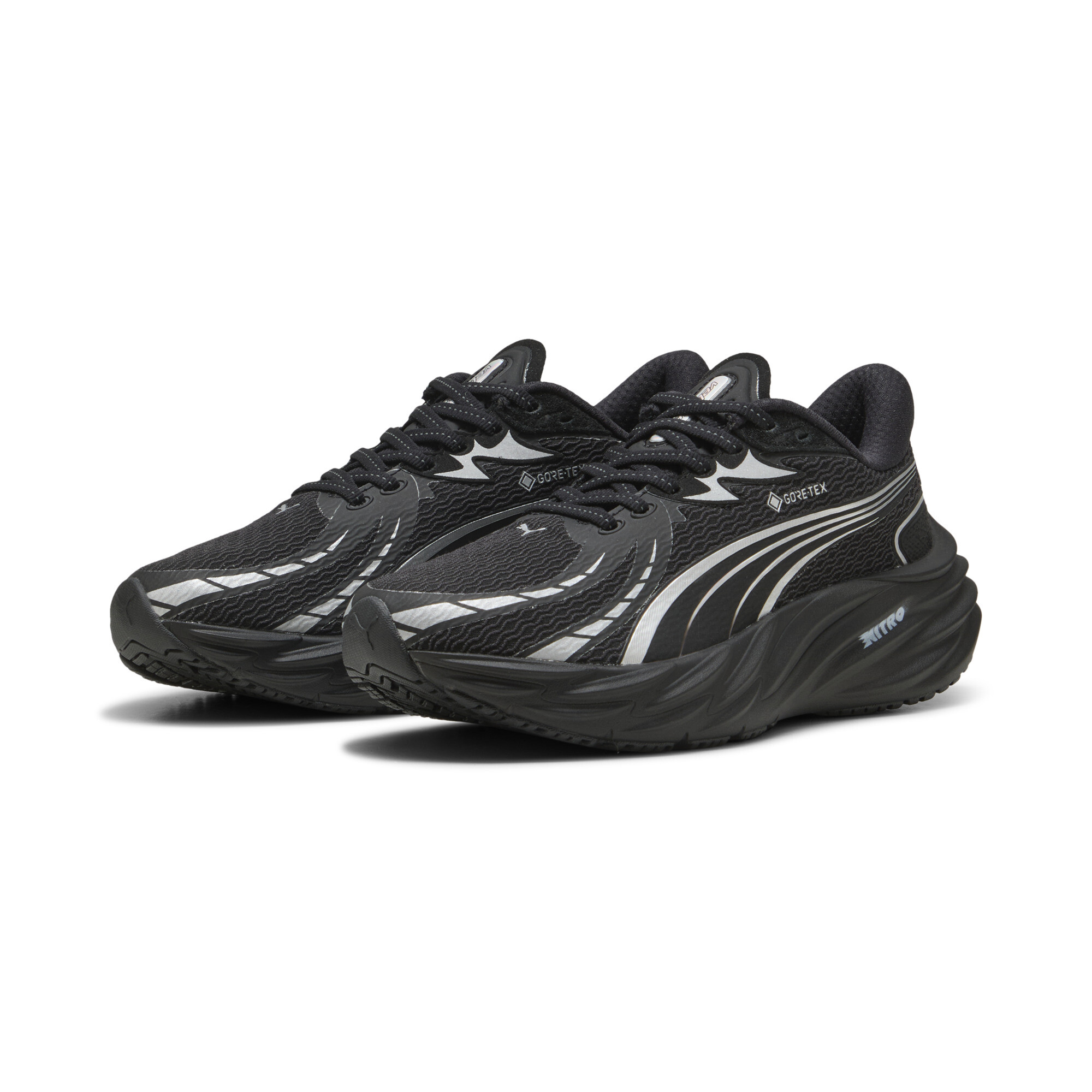PUMA Velocity NITROâ¢ 4 GTX hardloopschoenen voor Dames, Zwart/Zilver, Maat 42 thumbnail 6