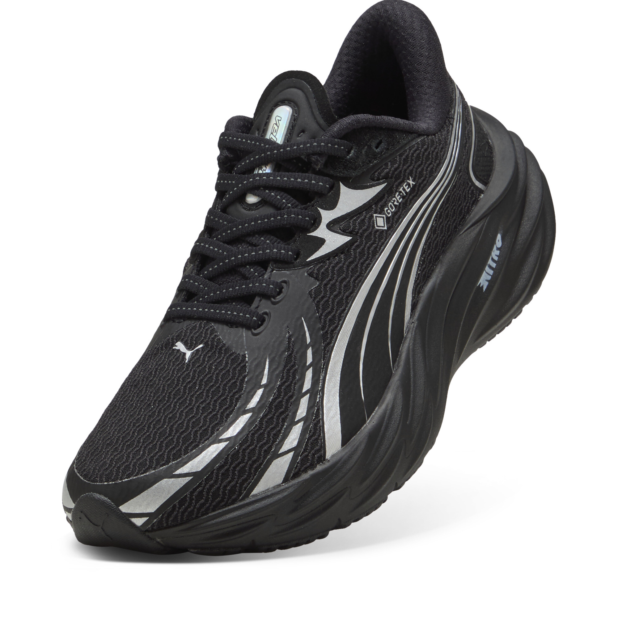 PUMA Velocity NITROâ¢ 4 GTX hardloopschoenen voor Dames, Zwart/Zilver, Maat 42 thumbnail 2