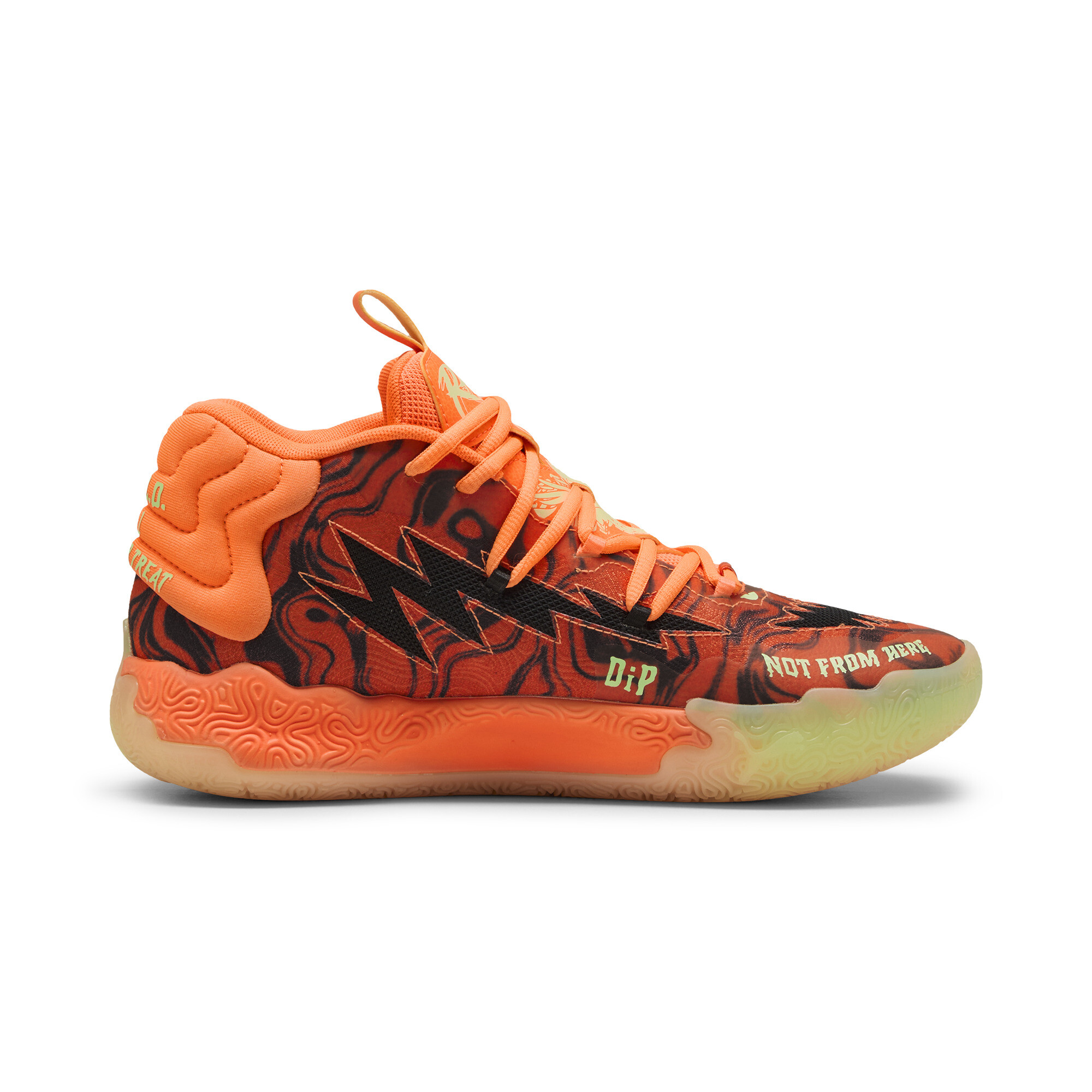 Puma MB.03 Halloween Basketball Shoes, Orange, Size 39, Shoes