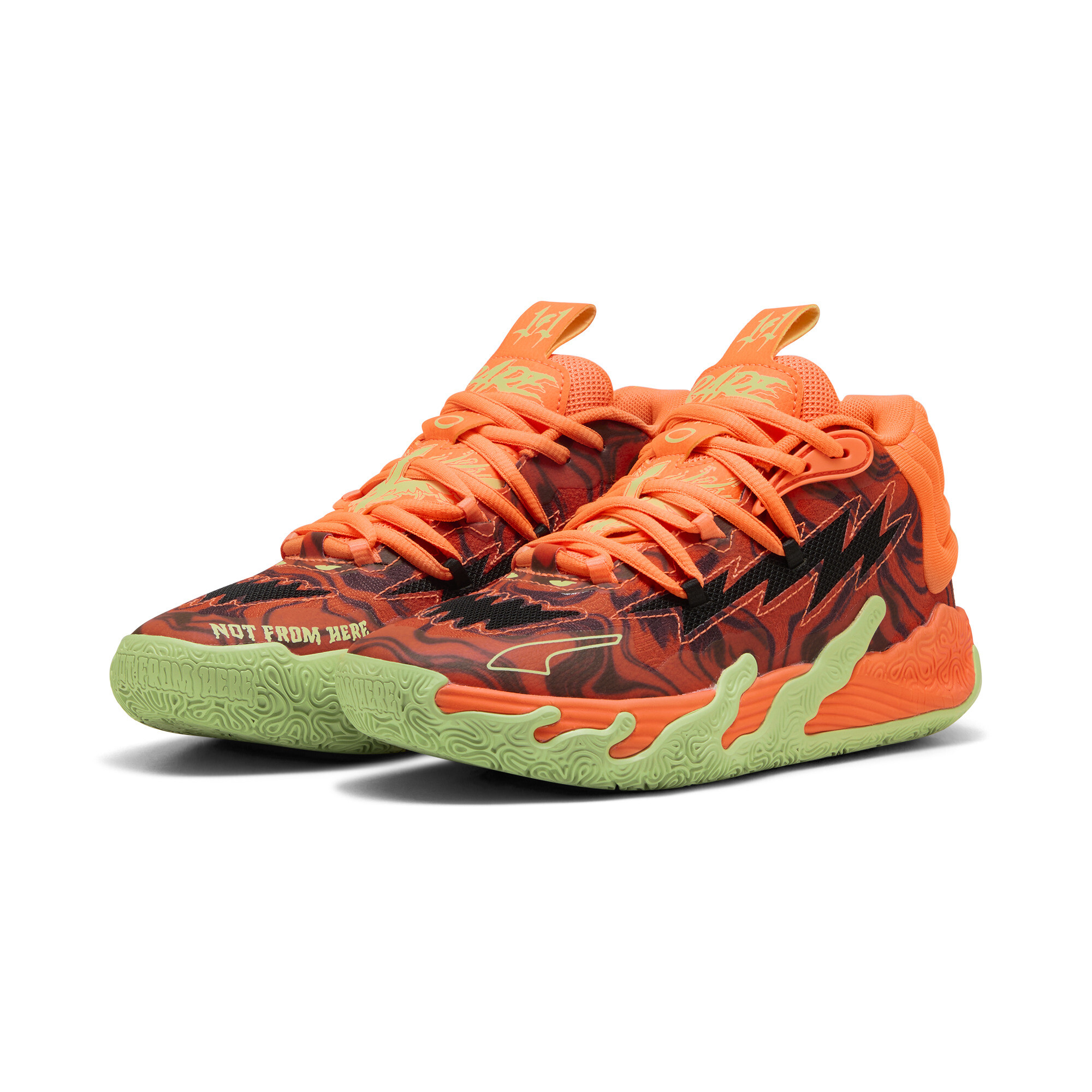 Puma MB.03 Halloween Basketball Shoes Youth, Orange, Size 36, Shoes