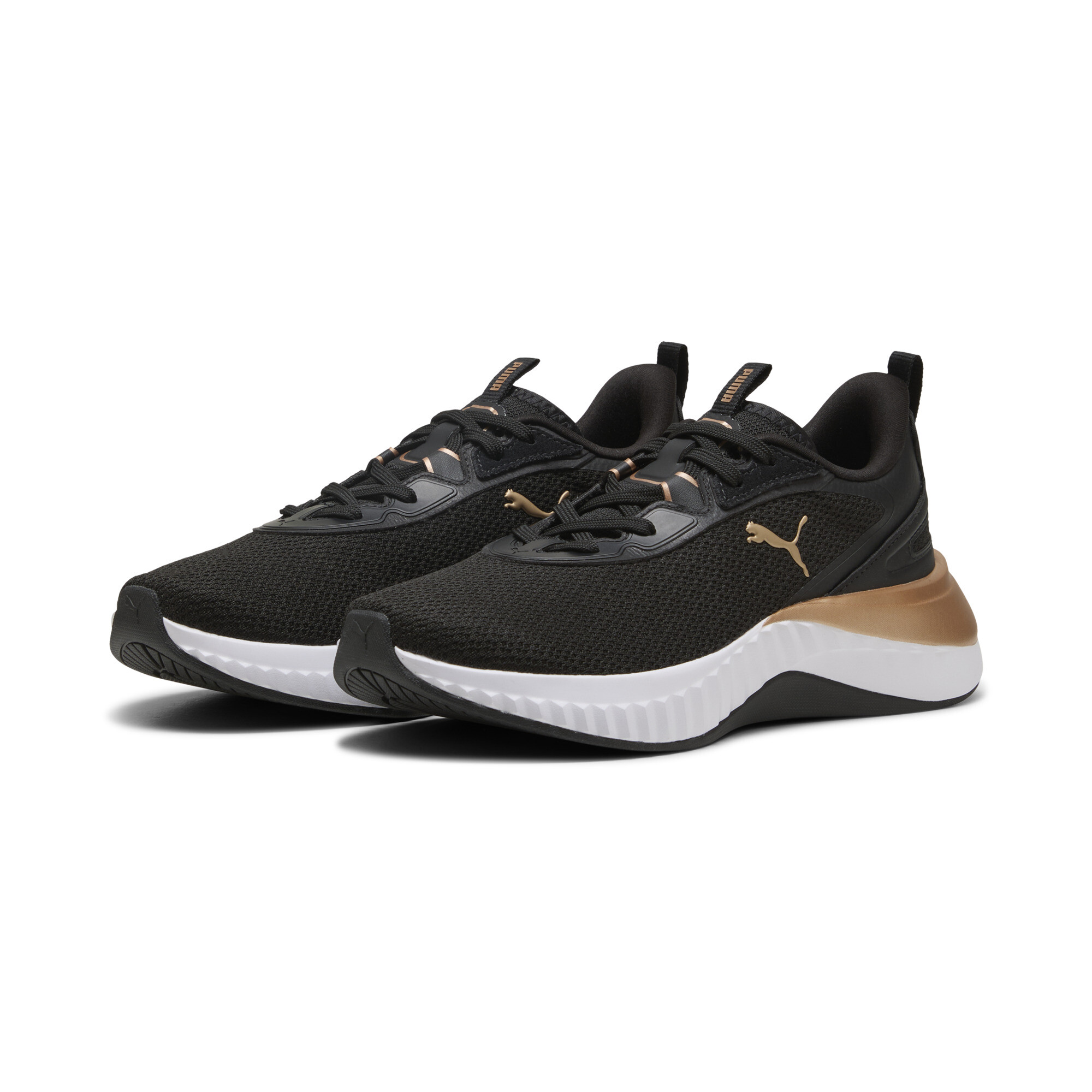 PUMA Softride Sera hardloopschoenen voor Dames, Zwart/Goud, Maat 37 thumbnail 6
