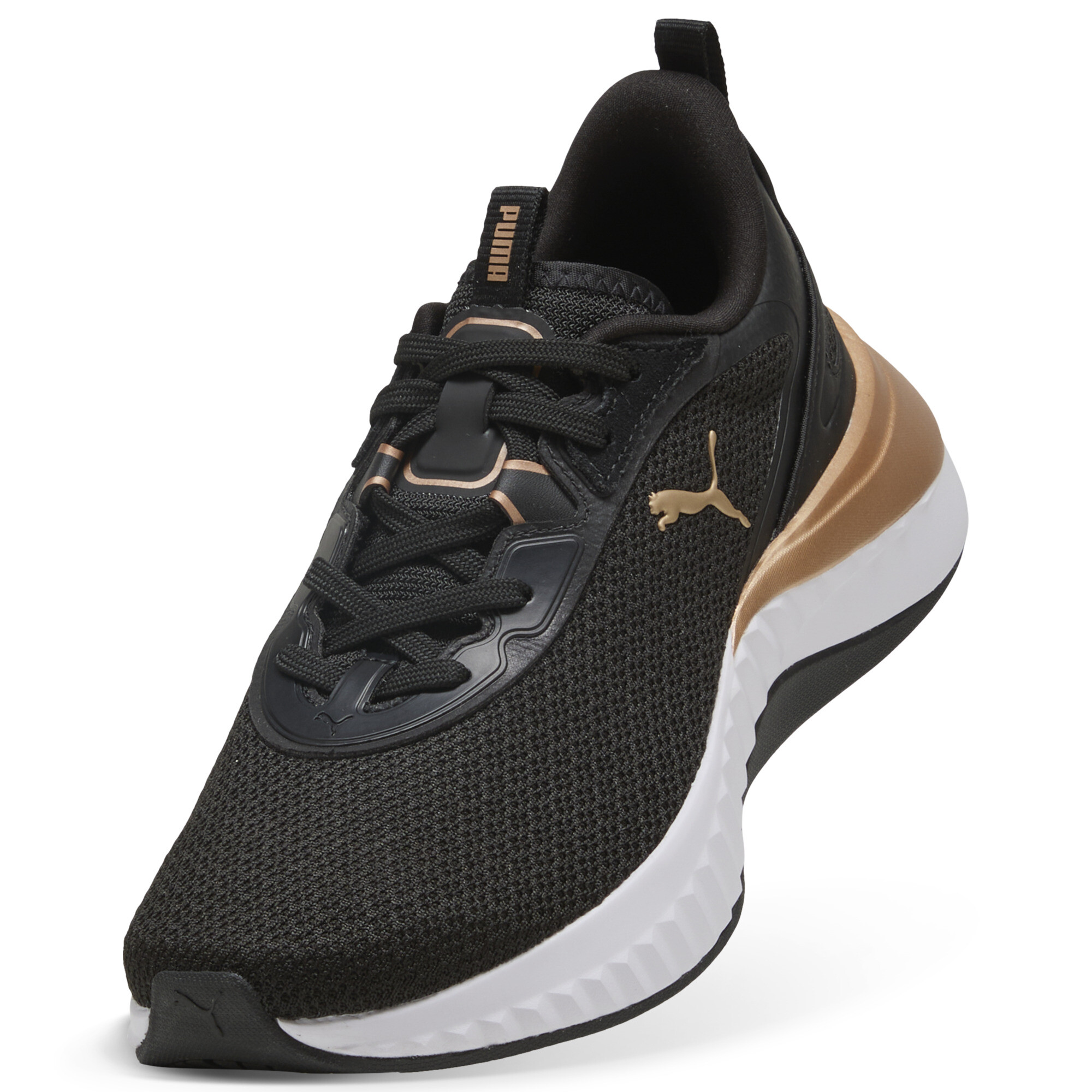 PUMA Softride Sera hardloopschoenen voor Dames, Zwart/Goud, Maat 37 thumbnail 2