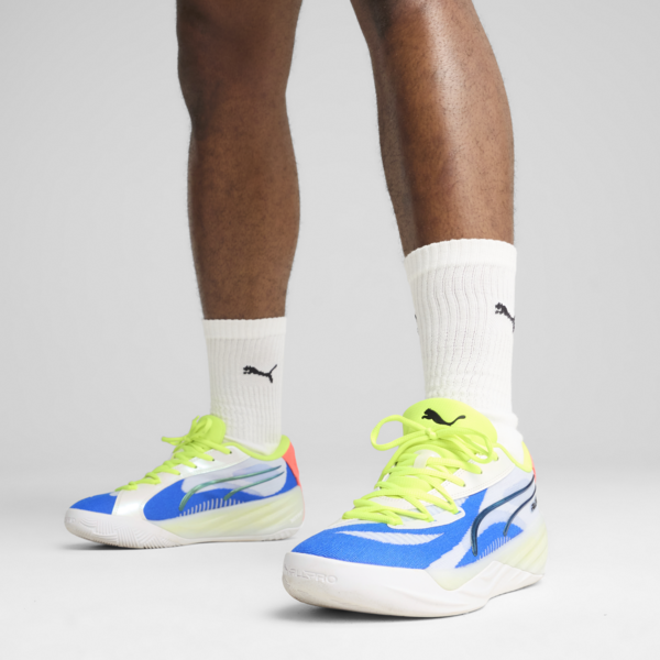 Tenis de basquetbol All-Pro NITRO 2 Crowd Craze, PUMA White-Yellow Alert-Pink Alert, large-MEX
