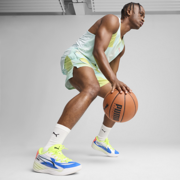 Tenis de basquetbol All-Pro NITRO 2 Crowd Craze, PUMA White-Yellow Alert-Pink Alert, large-MEX