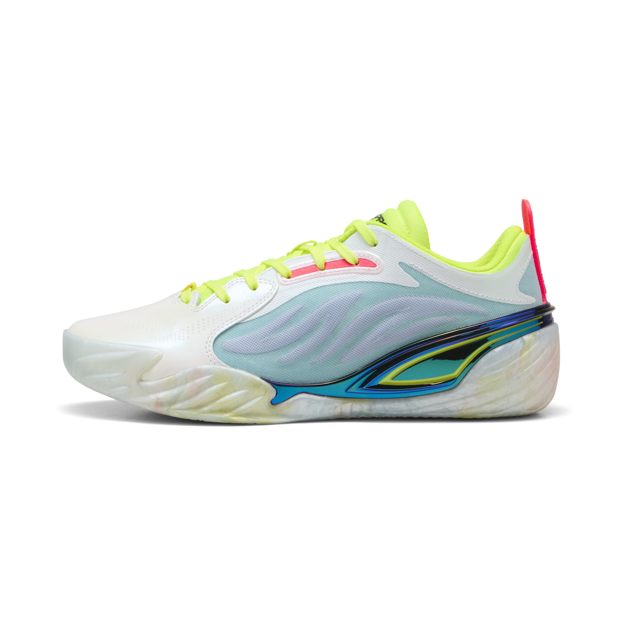 Puma All-Pro NITRO™ Elite Basketballschuhe Unisex | Mit Plain | Light Aqua/Yellow Alert | Größe: 44.5