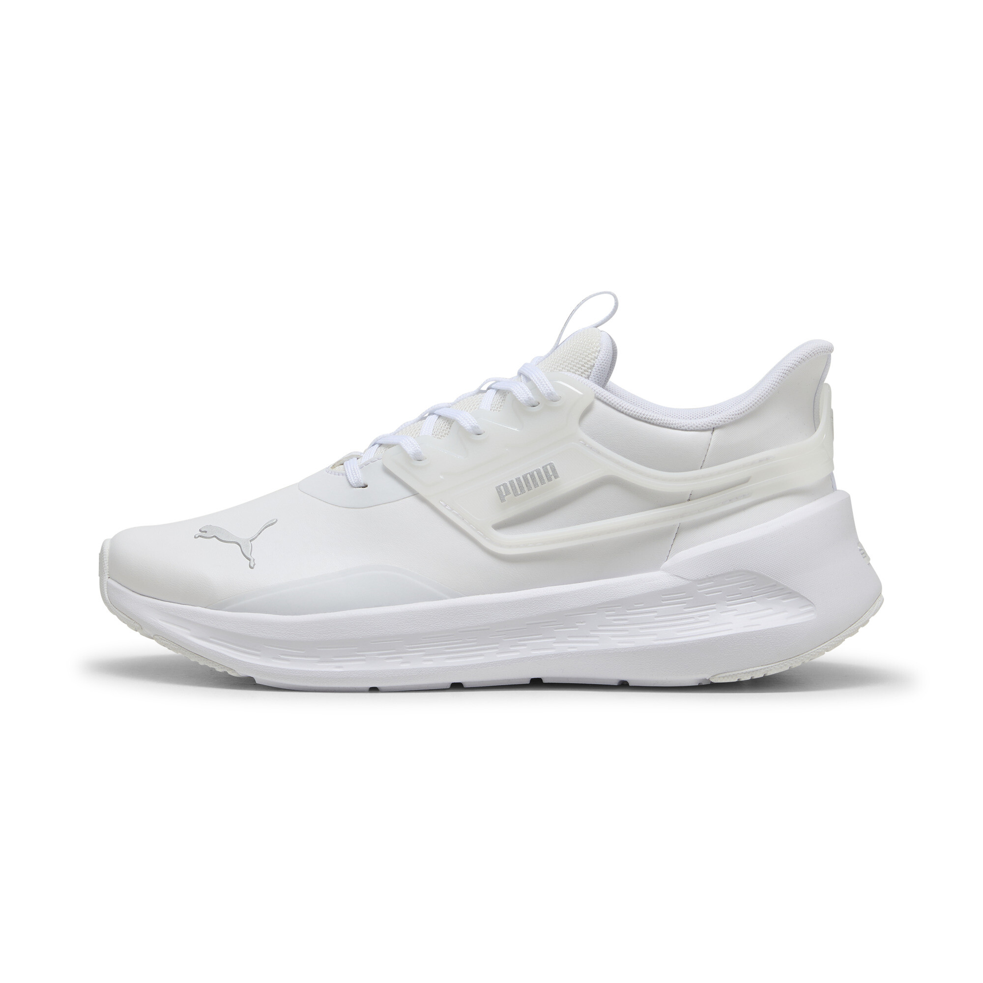 Puma SOFTRIDE Symmetry SL Laufschuhe | Mit Plain | White/Silver | Größe: 36