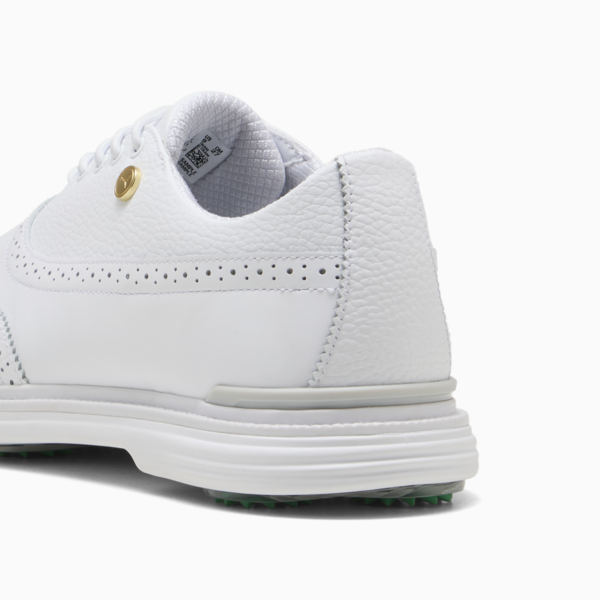 PUMA Royale Wingtip Golf Shoes Men, PUMA White-Vapor Gray-Grassy Green, large-ZAF