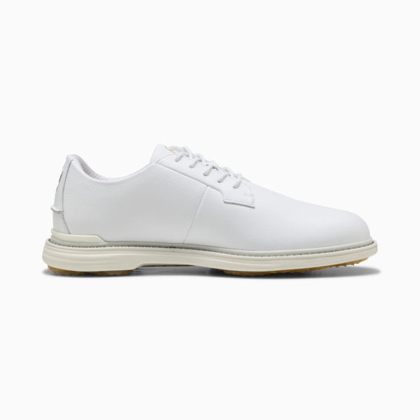 Royale Single Malt Golf Shoes Men, PUMA White-Deep Navy-Gold, large-ZAF