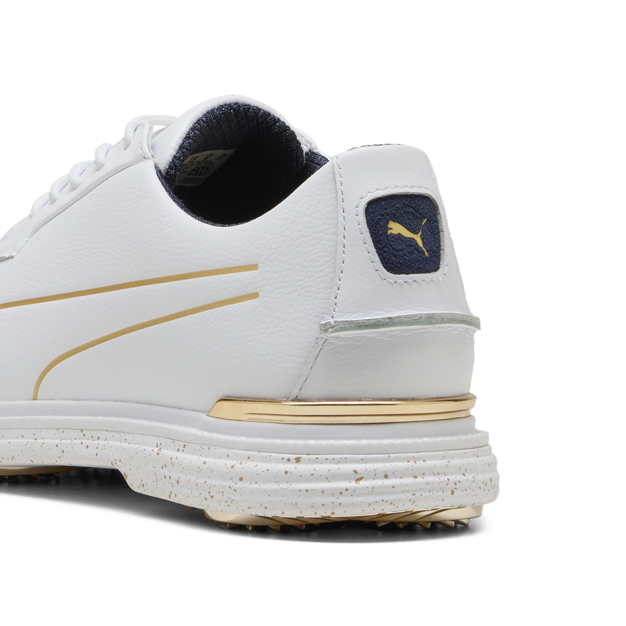 PUMA Royale Players golfschoenen voor Heren, Blauw/Wit/Goud, Maat 40,5 thumbnail 5