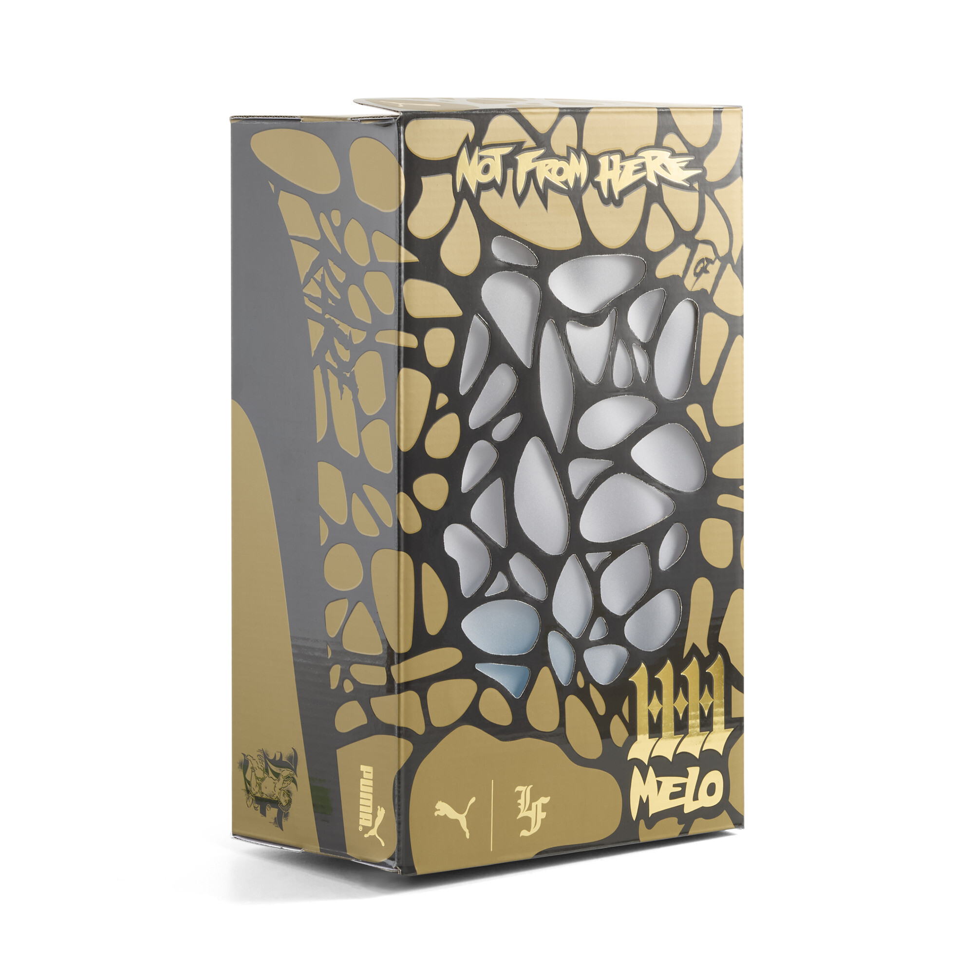 PUMA MB.04 Gouden Child basketbalschoenen uniseks, Zwart/Goud, Maat 44 thumbnail 2