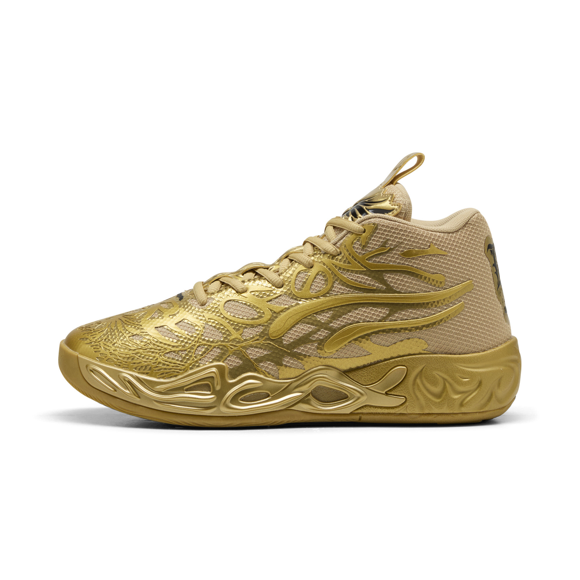 Puma MB.04 Golden Child Basketballschuhe Unisex | Mit Colorful | Gold/Matte Gold/Black | Größe: 51