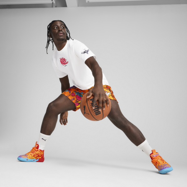 Zapatillas de básquet MB.04 Phoenix, PUMA Red-Orange Glow-Fluro Orange Pes-Purple Glimmer, large-ARG