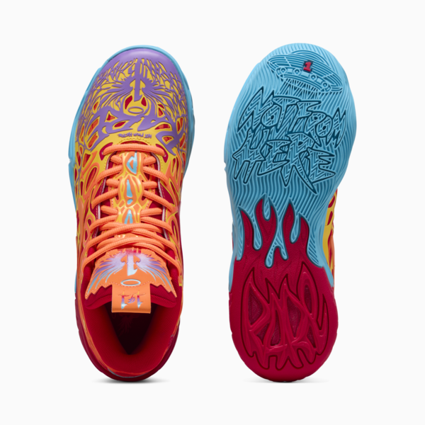 Zapatillas de básquet MB.04 Phoenix, PUMA Red-Orange Glow-Fluro Orange Pes-Purple Glimmer, large-ARG