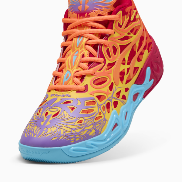 Zapatillas de básquet MB.04 Phoenix, PUMA Red-Orange Glow-Fluro Orange Pes-Purple Glimmer, large-ARG