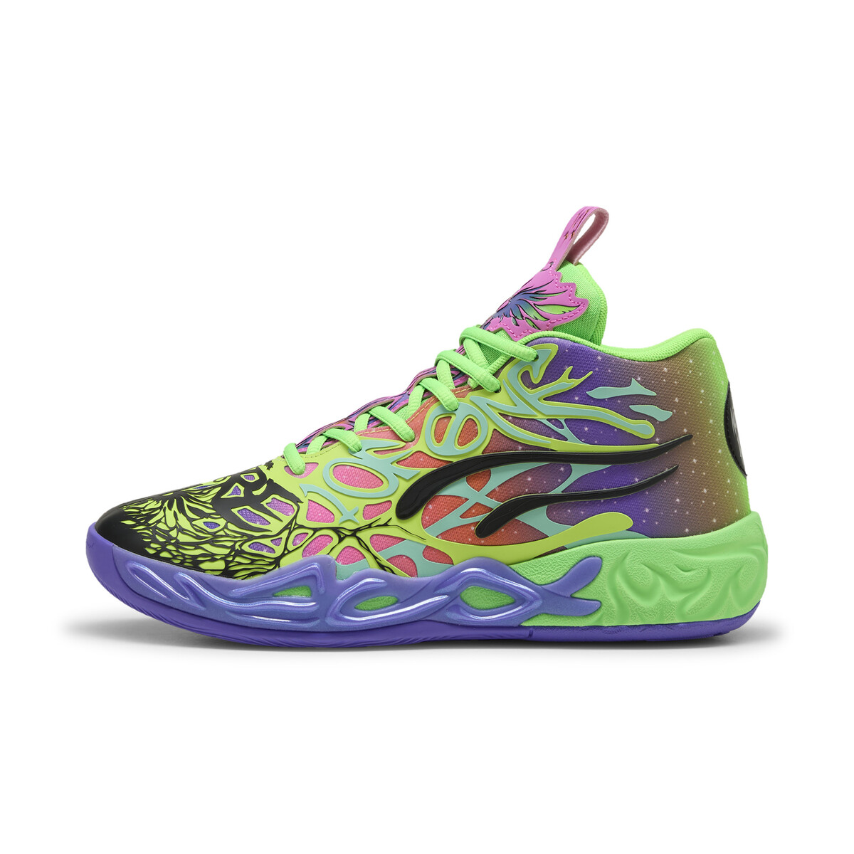 MB.04 Be You Basketball Shoes Unisex in Black/Electric Peppermint Fluro Green Pes by PUMA, UK 9