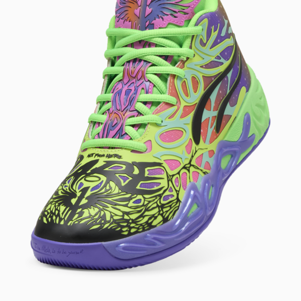 MB.04 Be You Basketball Shoes Unisex, PUMA Black-Electric Peppermint-Fluro Green Pes, large-ZAF