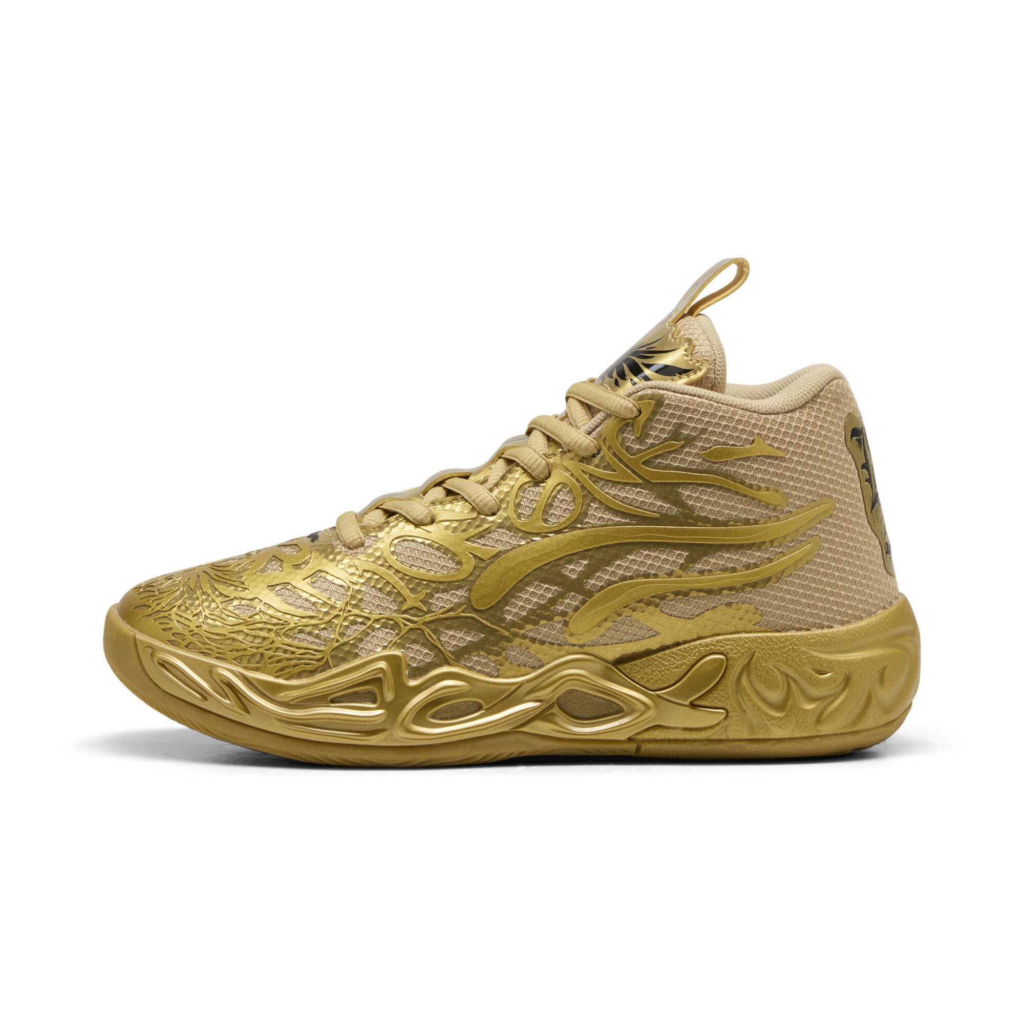 Puma MB.04 Golden Child Basketballschuhe Teenager Für Für Kinder | Mit Colorful | Gold/Matte Gold/Black | Größe: 39