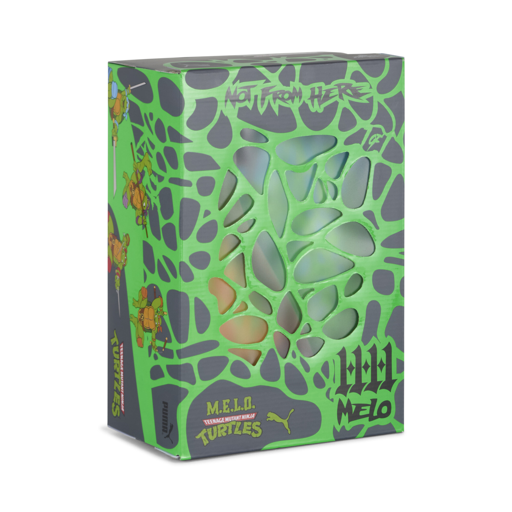 PUMA HOOPS x TMNT MB.04 L&M basketbalschoenen, Groen/Oranje