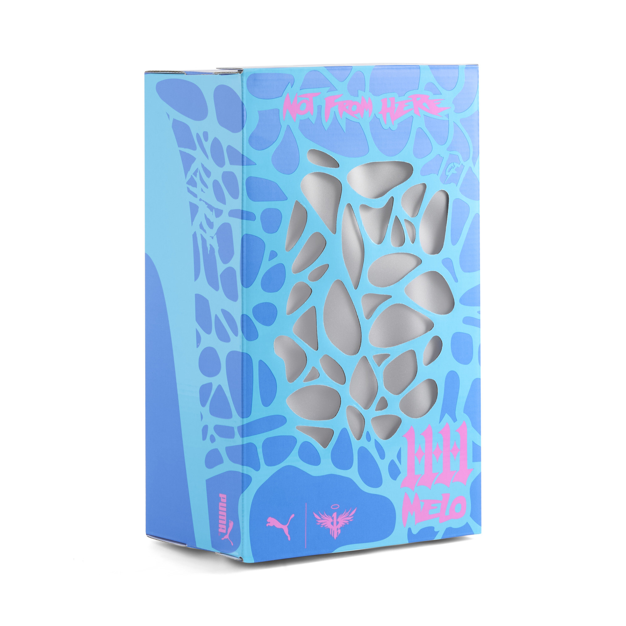 PUMA MB.04 Lo Alien Skins uniseks basketbalschoenen, Blauw/Roze/Groen, Maat 43 thumbnail 2