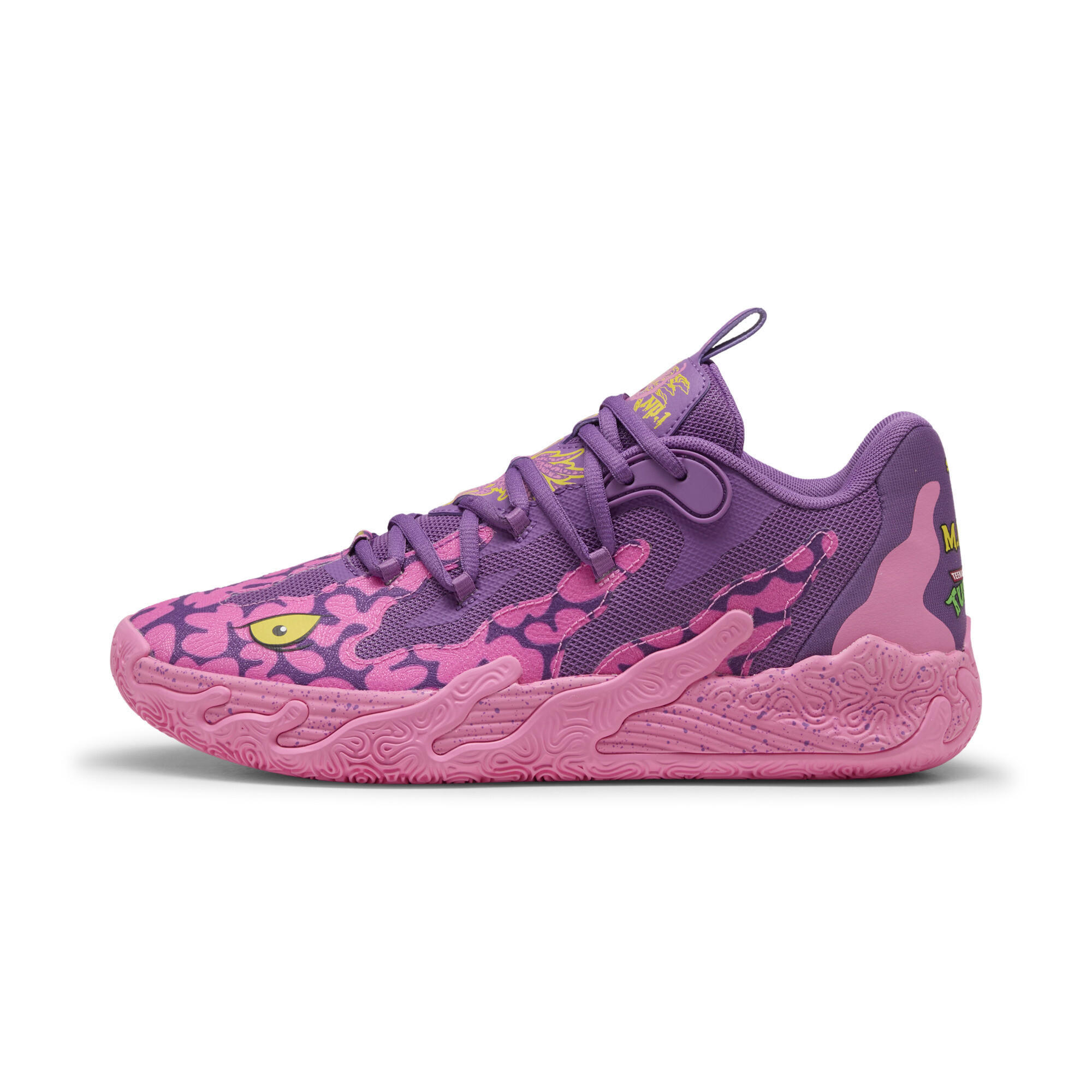 Puma HOOPS x TMNT MB.03 Lo Krang Basketballschuhe Unisex | Mit Colorful | Ultra Violet/Fast Pink/Speed Yellow | Größe: 4...