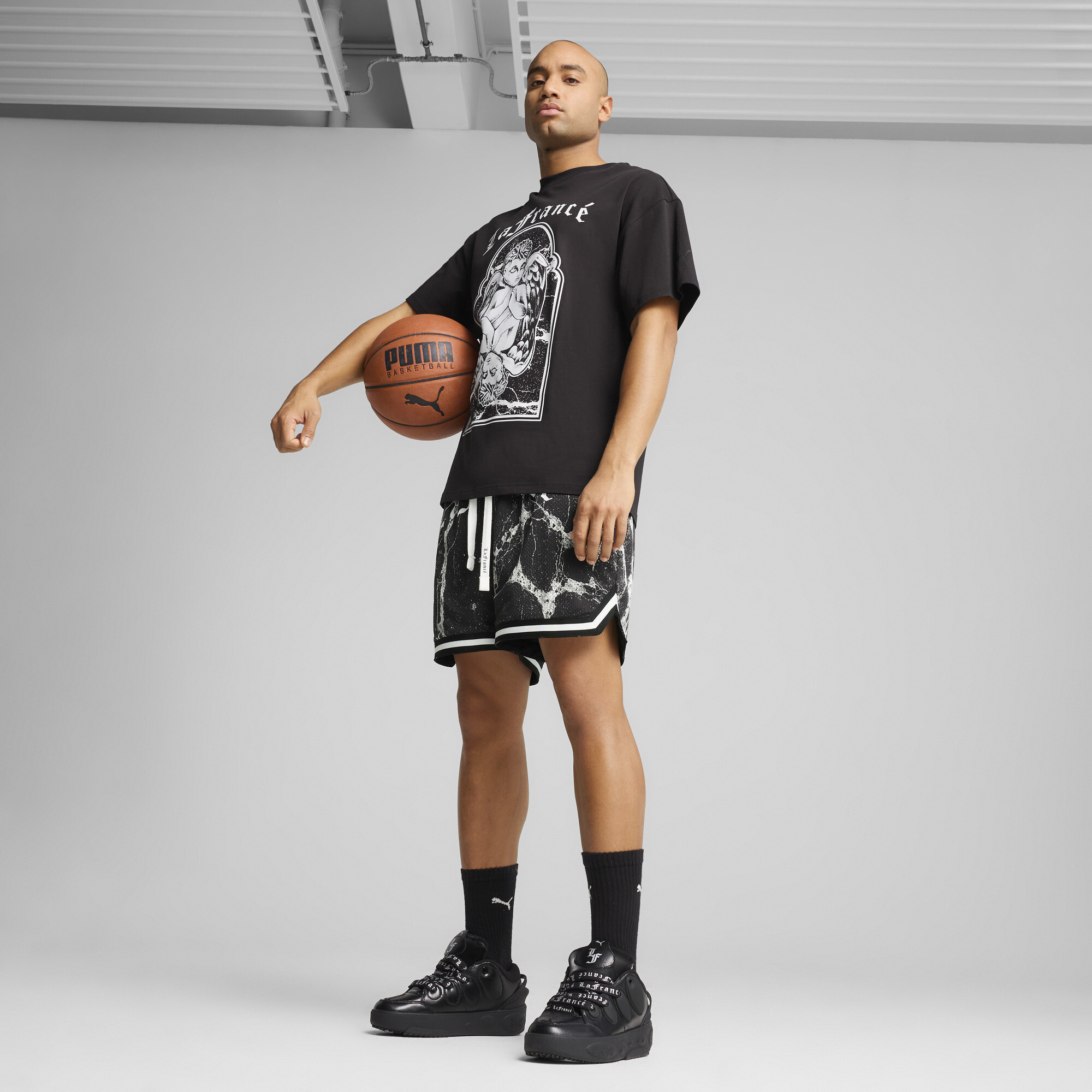 PUMA LaFrancÃ© Zwart Chrome uniseks sneakers, Zwart/Zilver, Maat 40 thumbnail 7