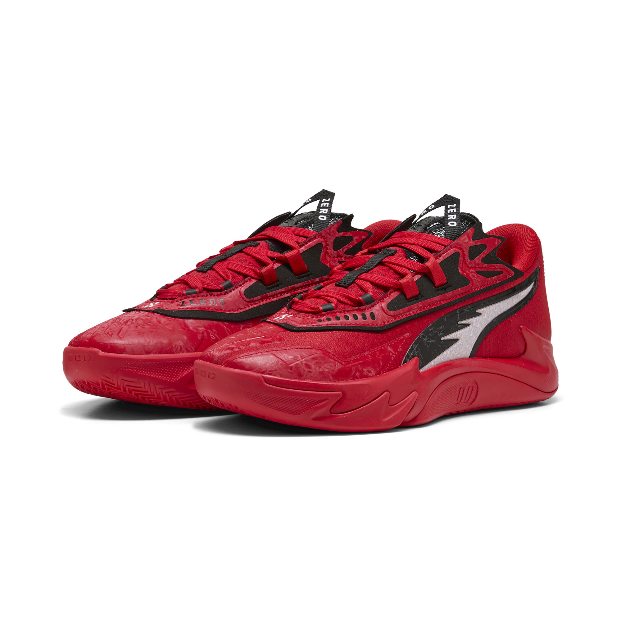 PUMA Scoot Zeros II O.D.D. City unisex basketbalschoenen, Zwart/Rood, Maat 47 thumbnail 6