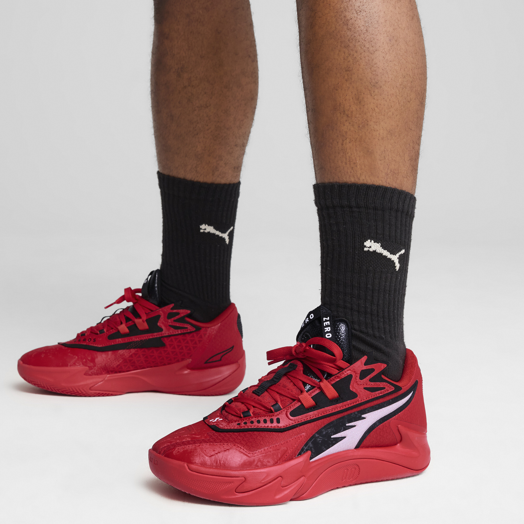 PUMA Scoot Zeros II O.D.D. City unisex basketbalschoenen, Zwart/Rood, Maat 47 thumbnail 8