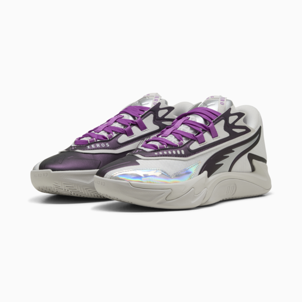 Scoot Zeros II Sterling Basketball Shoes Unisex, Feather Gray-Wild Berry, large-MEX