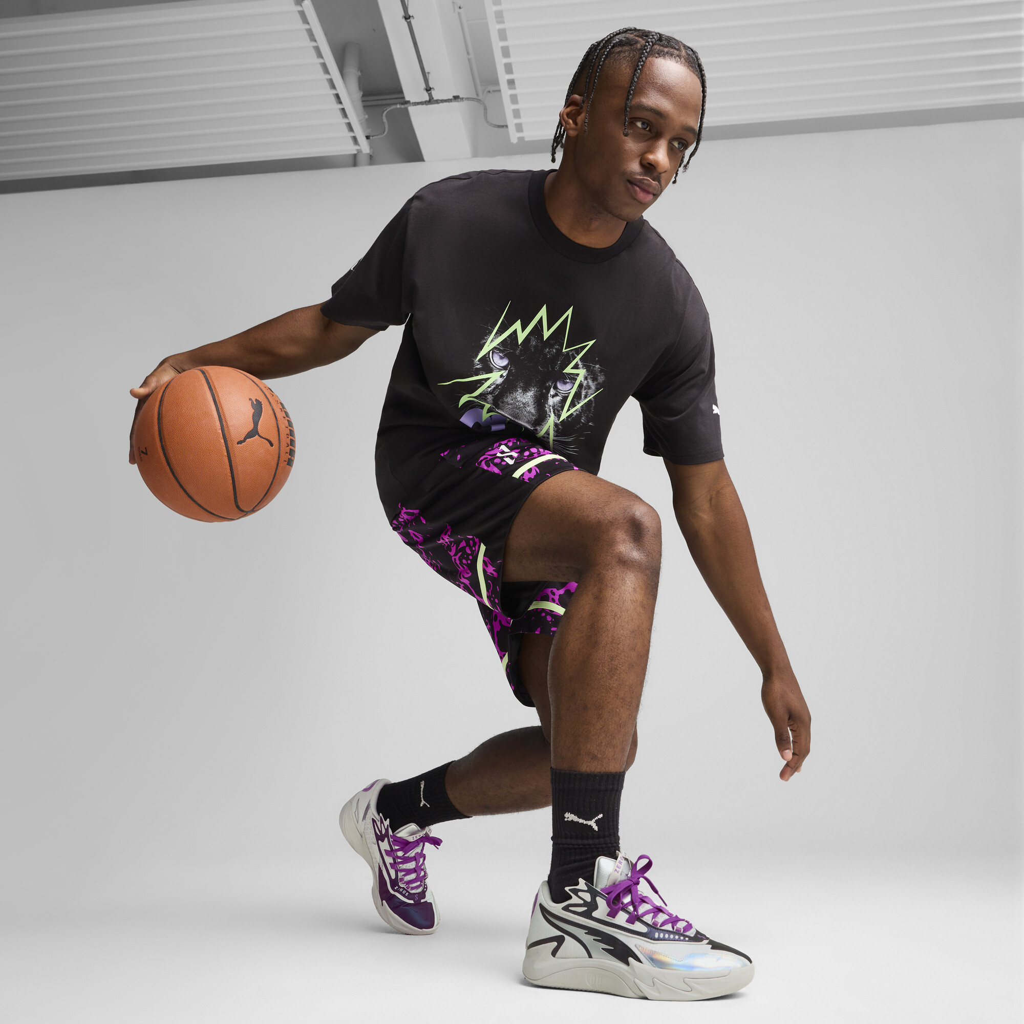 PUMA Scoot Zeros II Sterling uniseks basketbalschoenen, Grijs, Maat 44,5 thumbnail 7