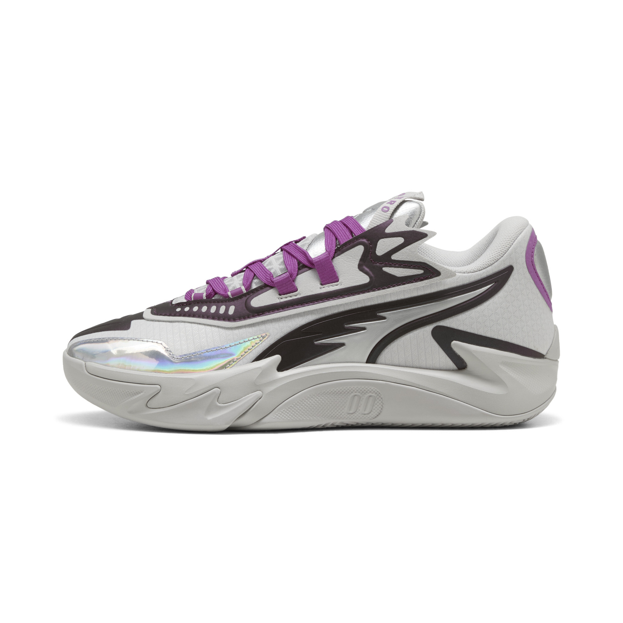 Puma Scoot Zeros II Sterling Basketballschuhe Unisex | Mit Plain | Feather Gray/Wild Berry | Größe: 45