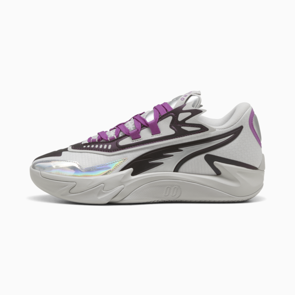 Scoot Zeros II Sterling Basketball Shoes Unisex, Feather Gray-Wild Berry, large-MEX